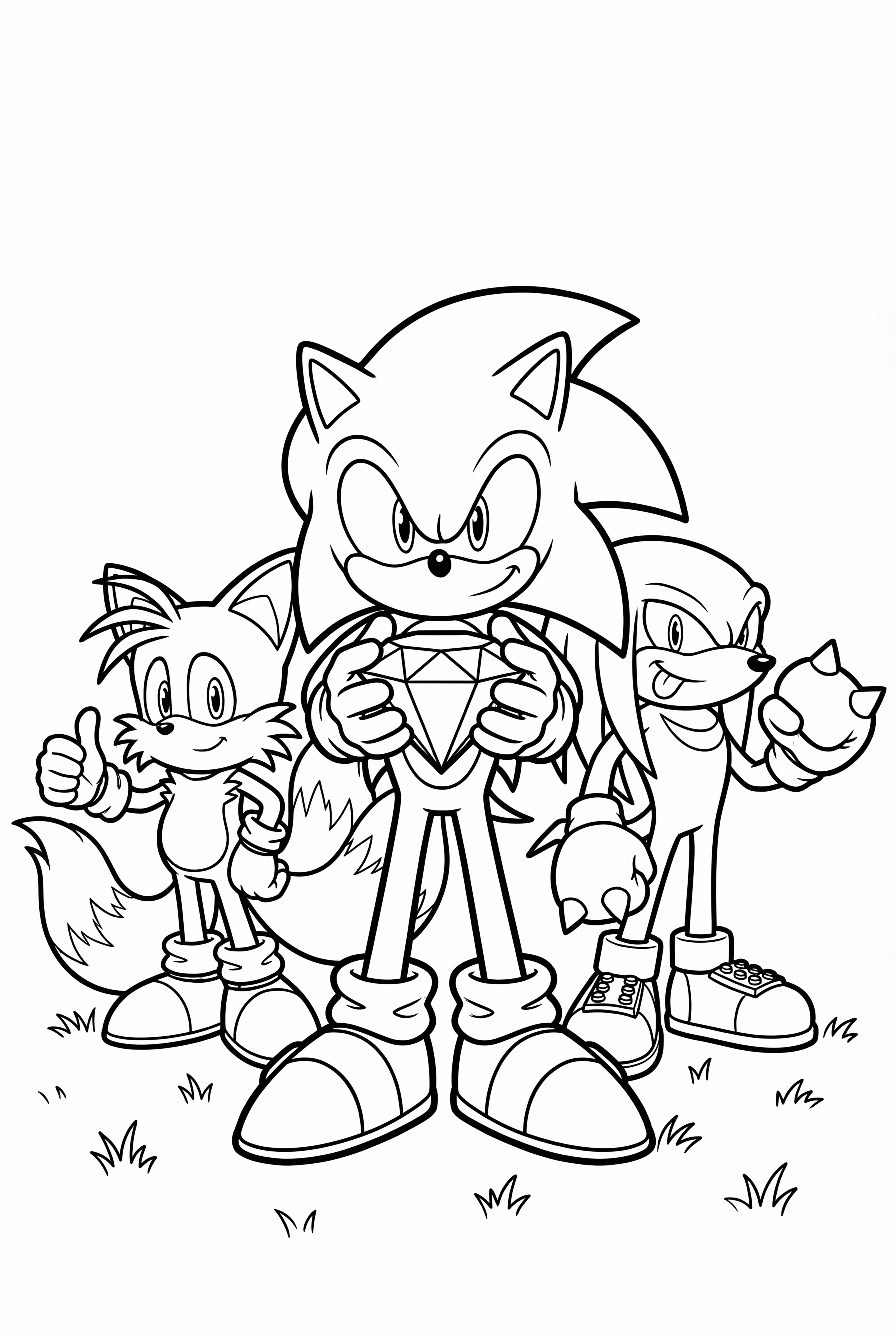 索尼克、塔尔斯和纳克鲁斯一起拯救翡翠