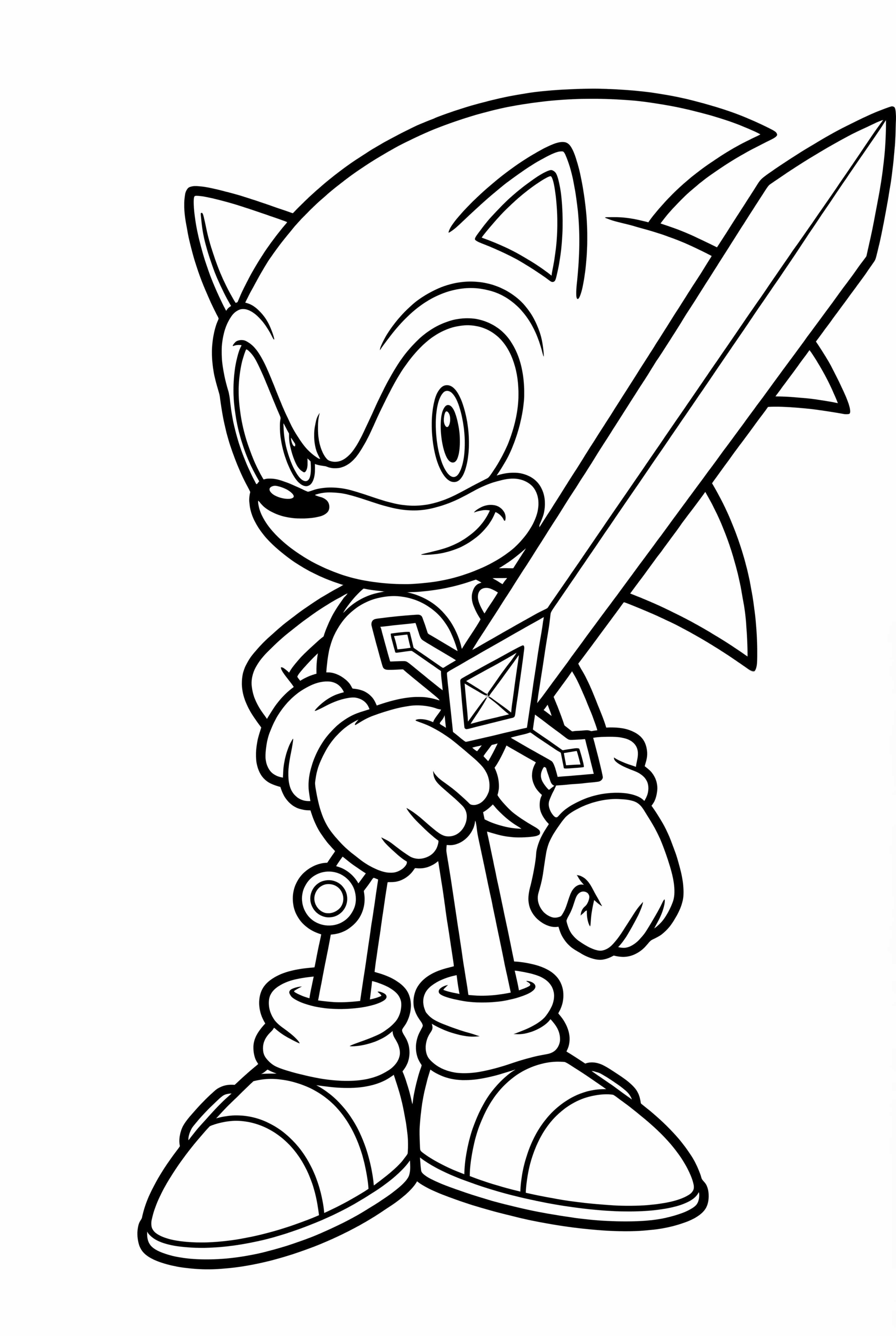 索尼克持Excalibur剑