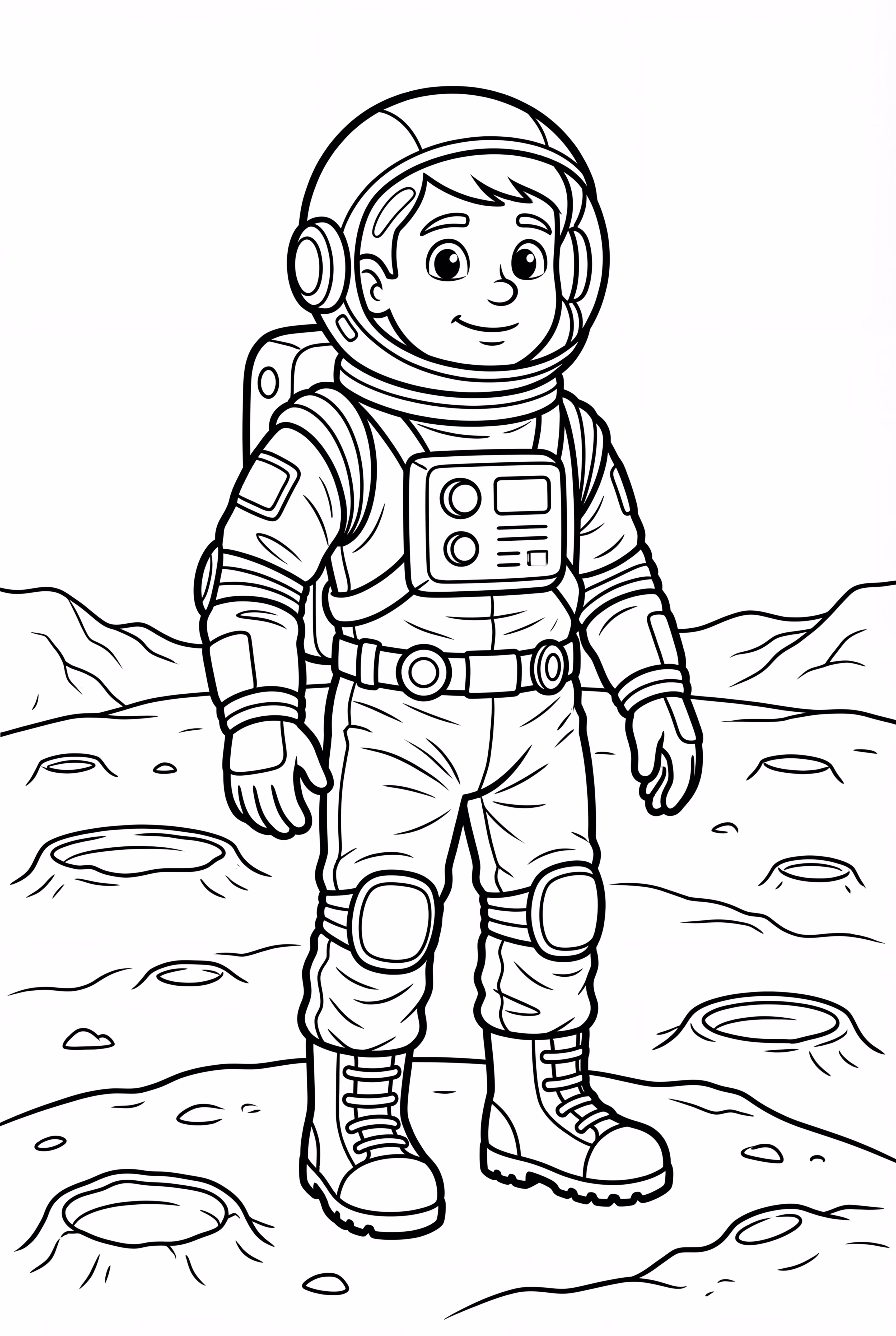 Space Astronaut on Moon