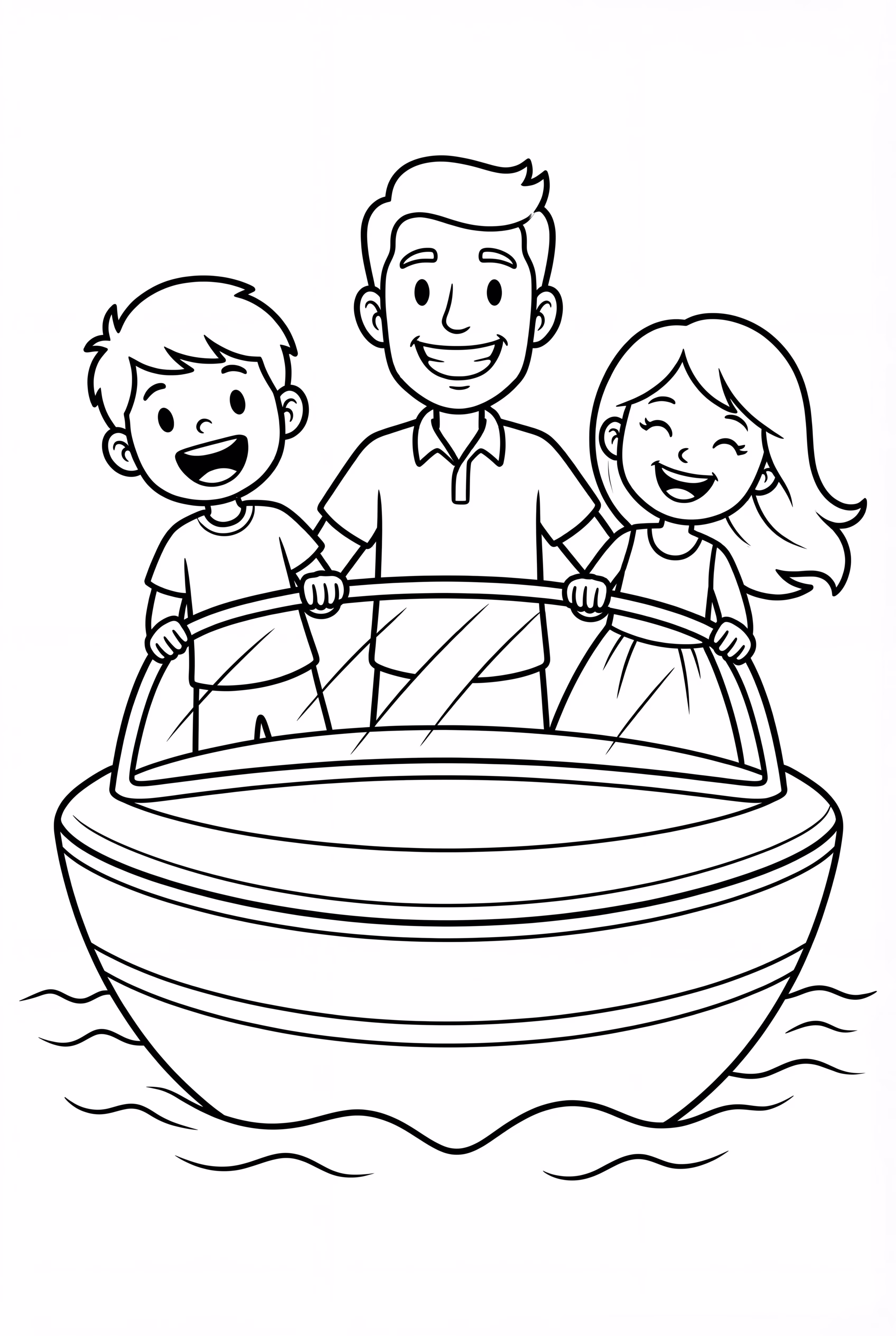 Speed Boat with Family Enjoying the Ride