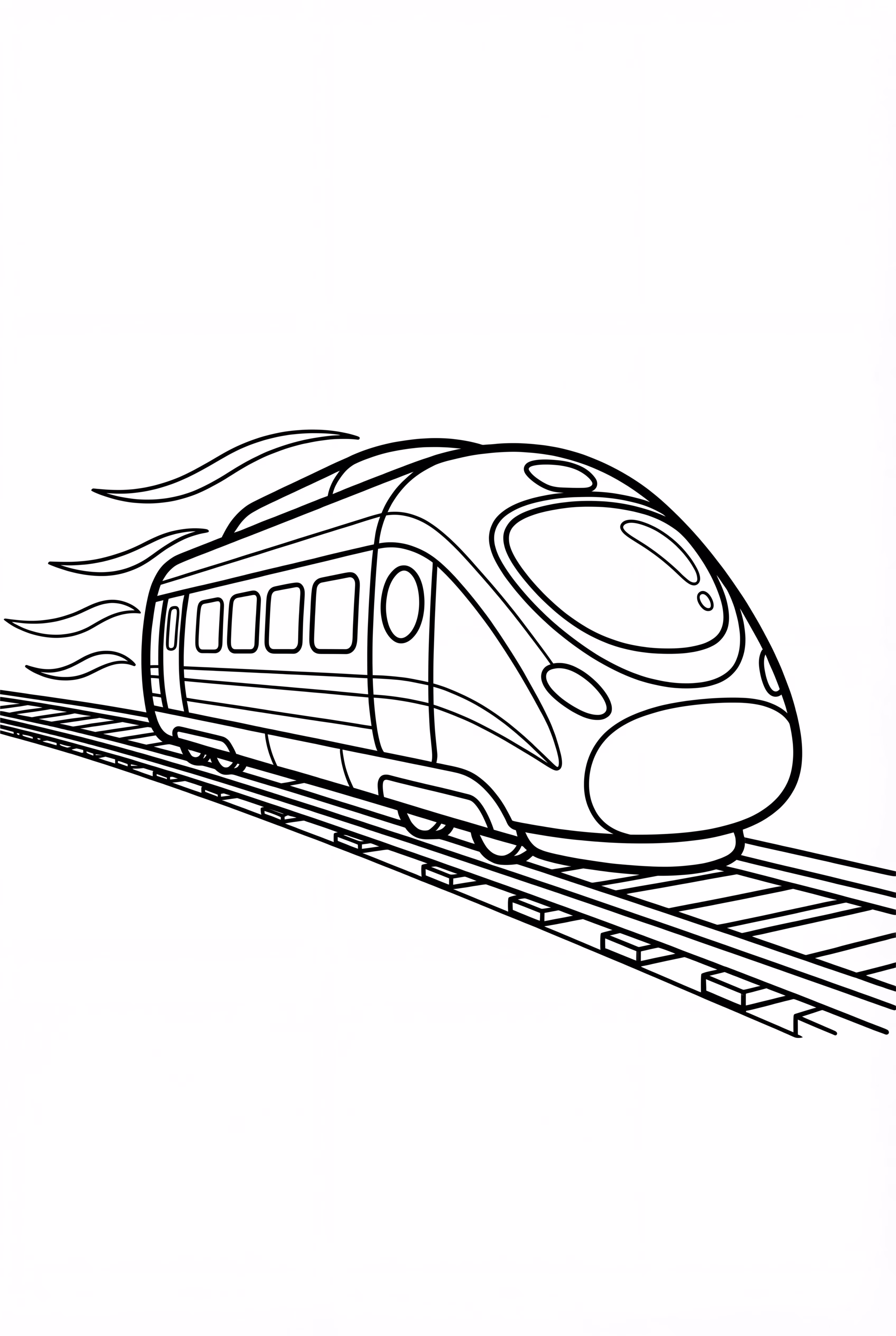 Speeding High Speed Train With Motion Lines