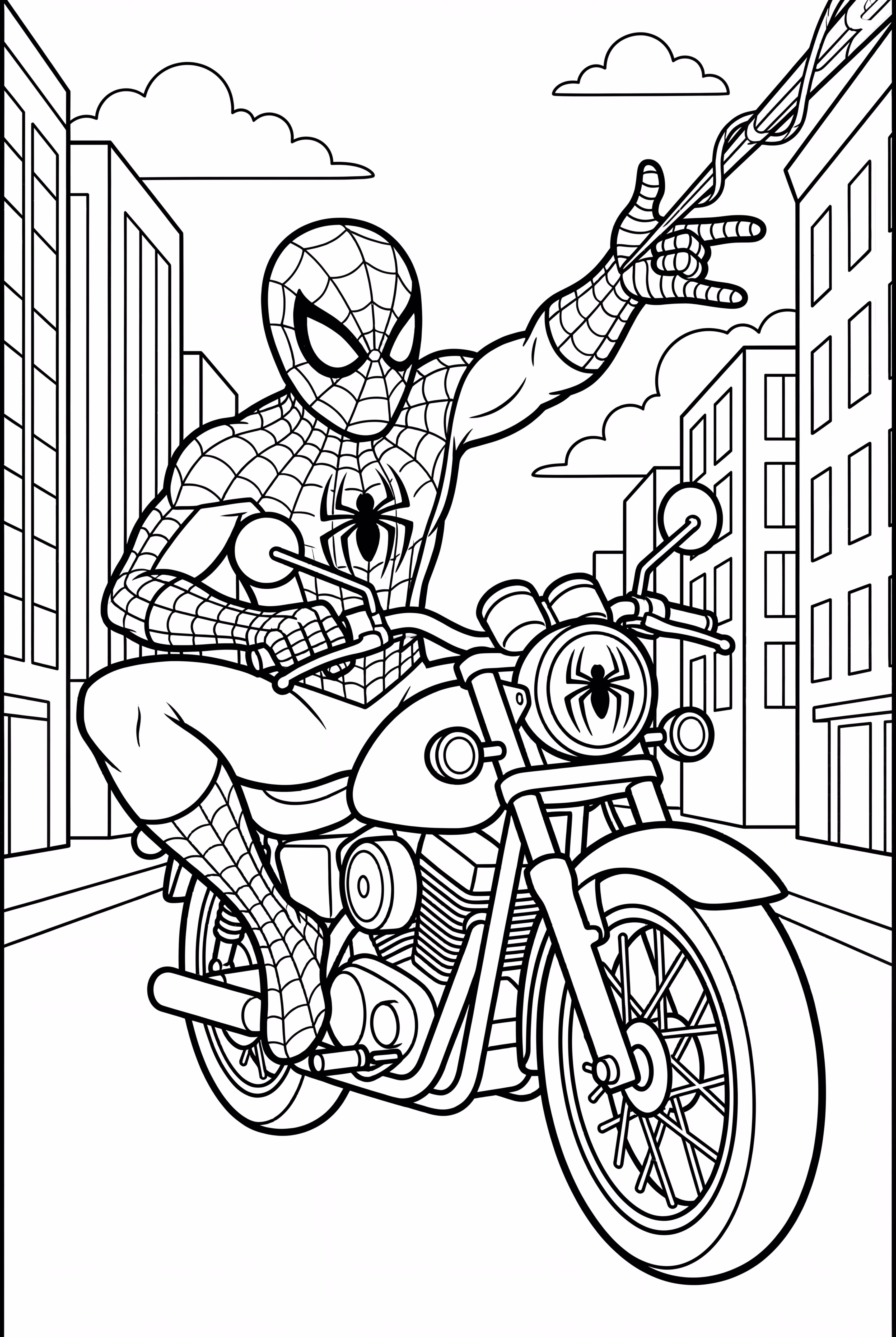 摩托车上的蜘蛛侠