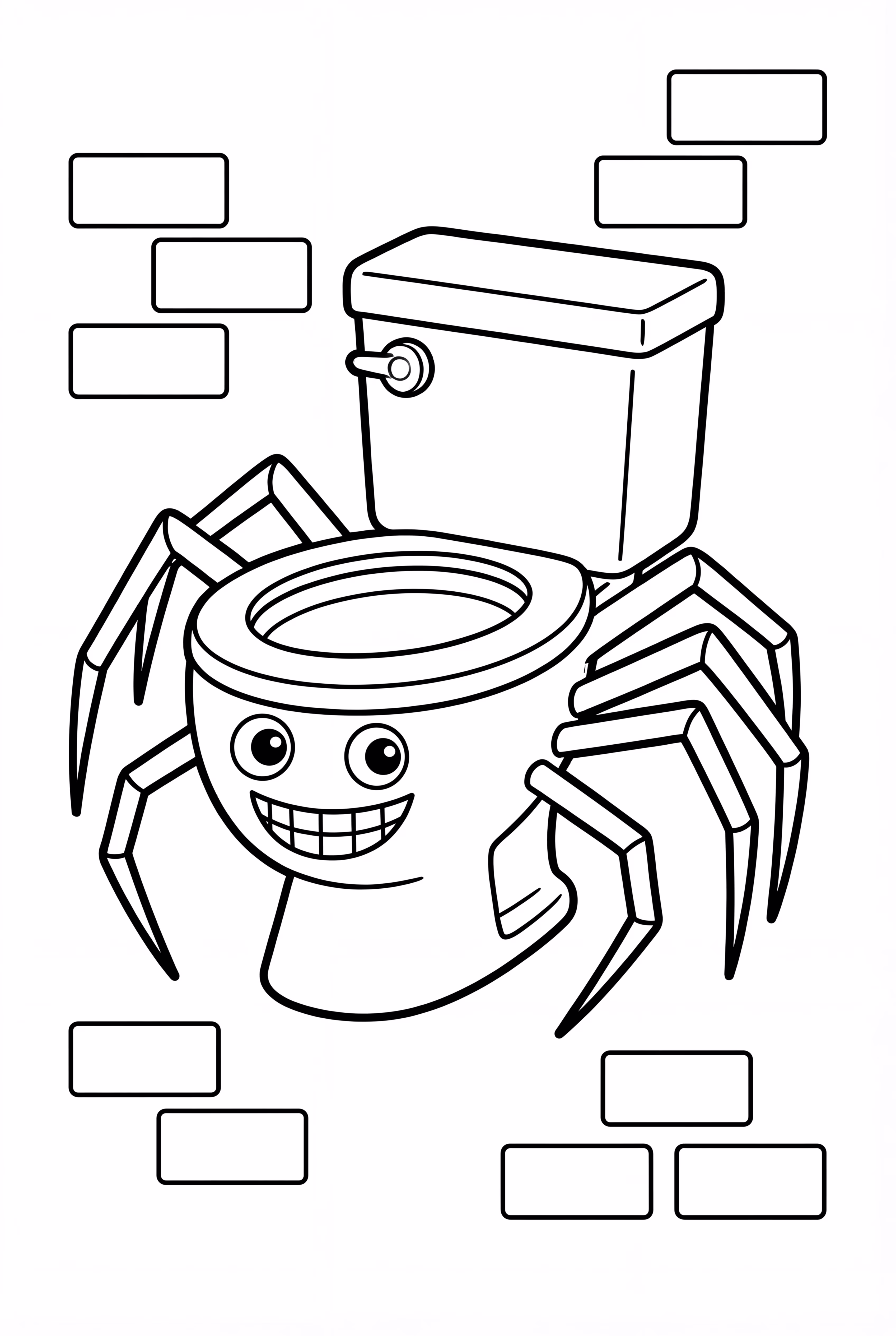 牆上的蜘蛛Skibidi馬桶
