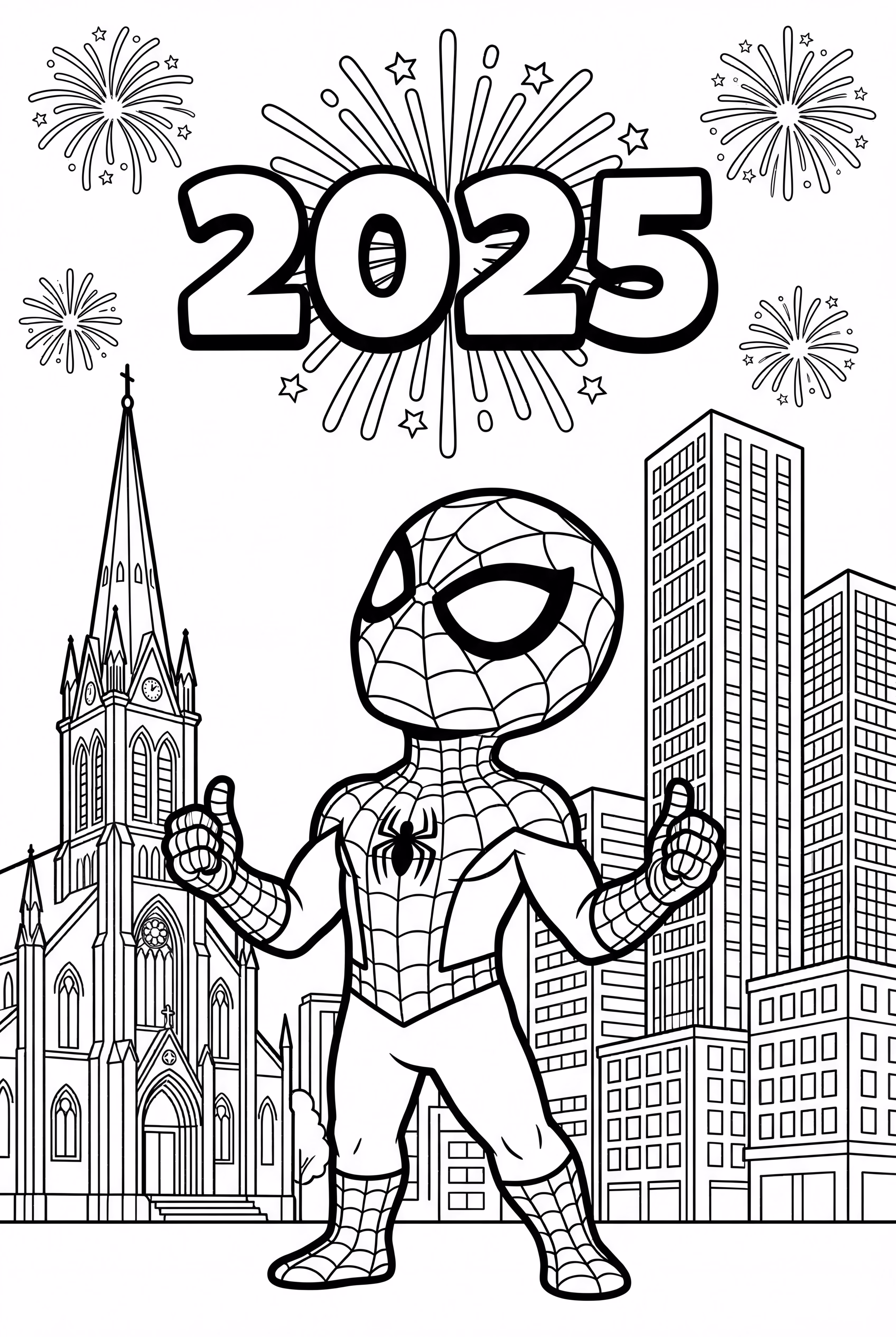 蜘蛛人慶祝2025年新年