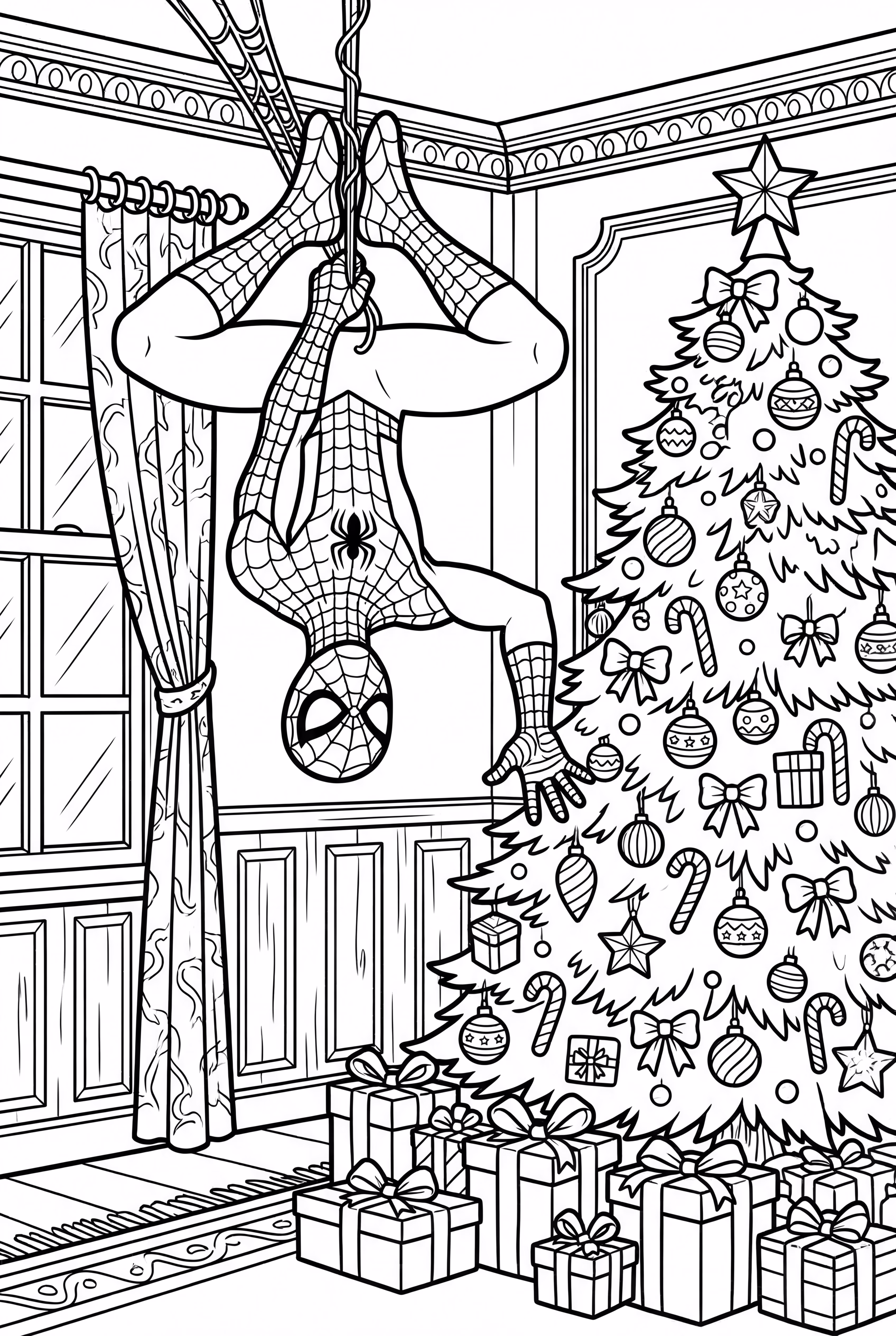 蜘蛛侠装饰圣诞树