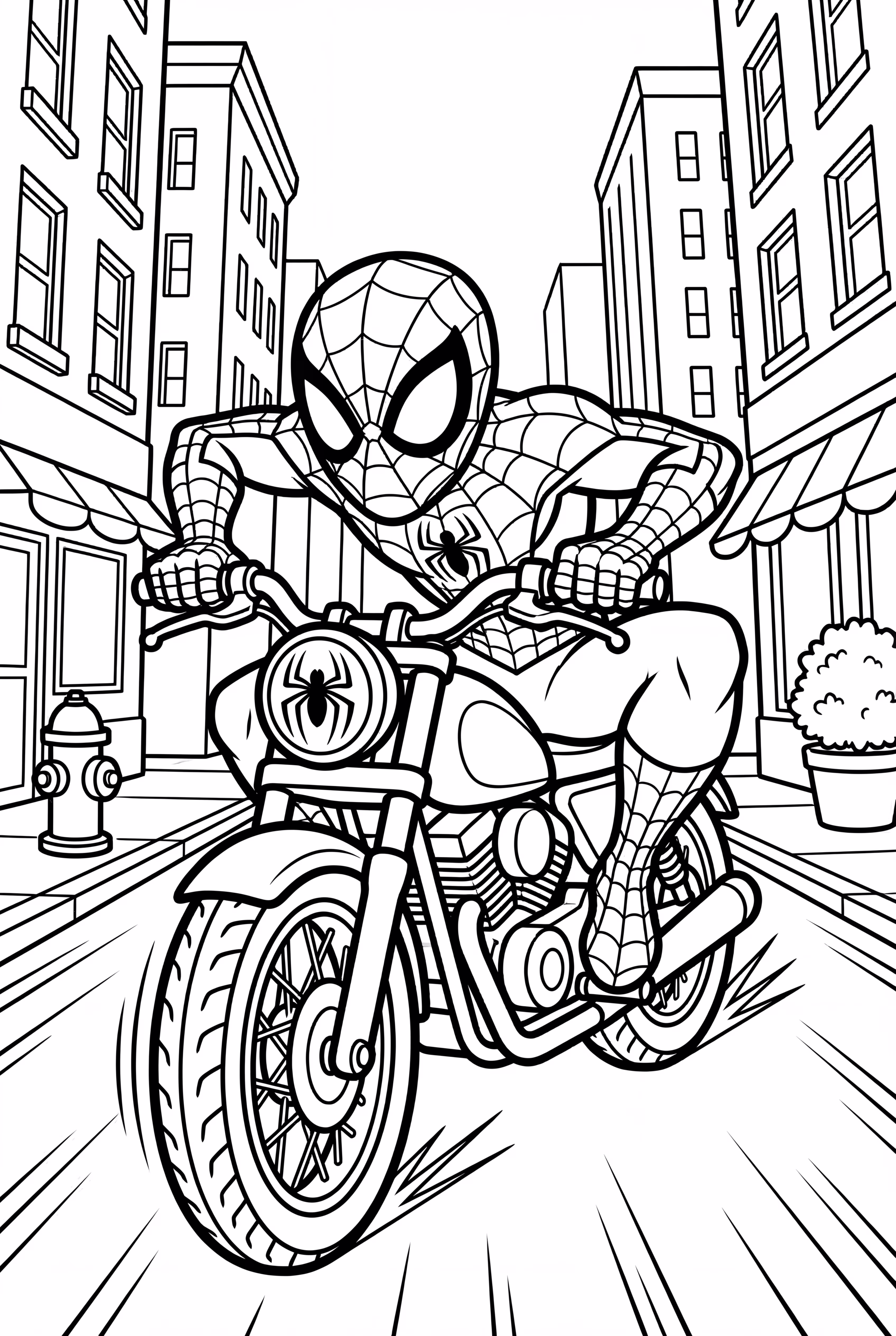 Spiderman Motorradverfolgung