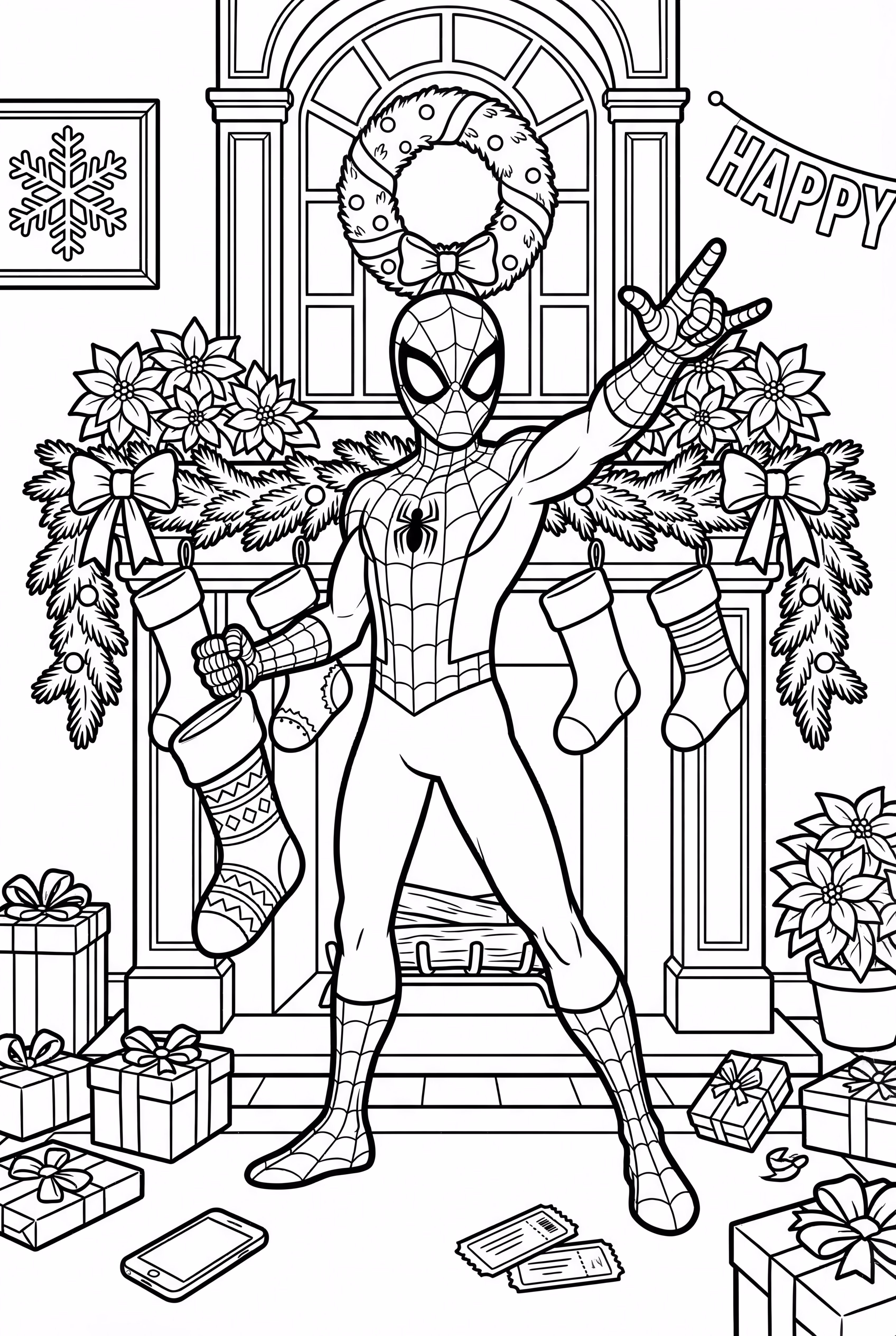 圣诞袜里的蜘蛛侠