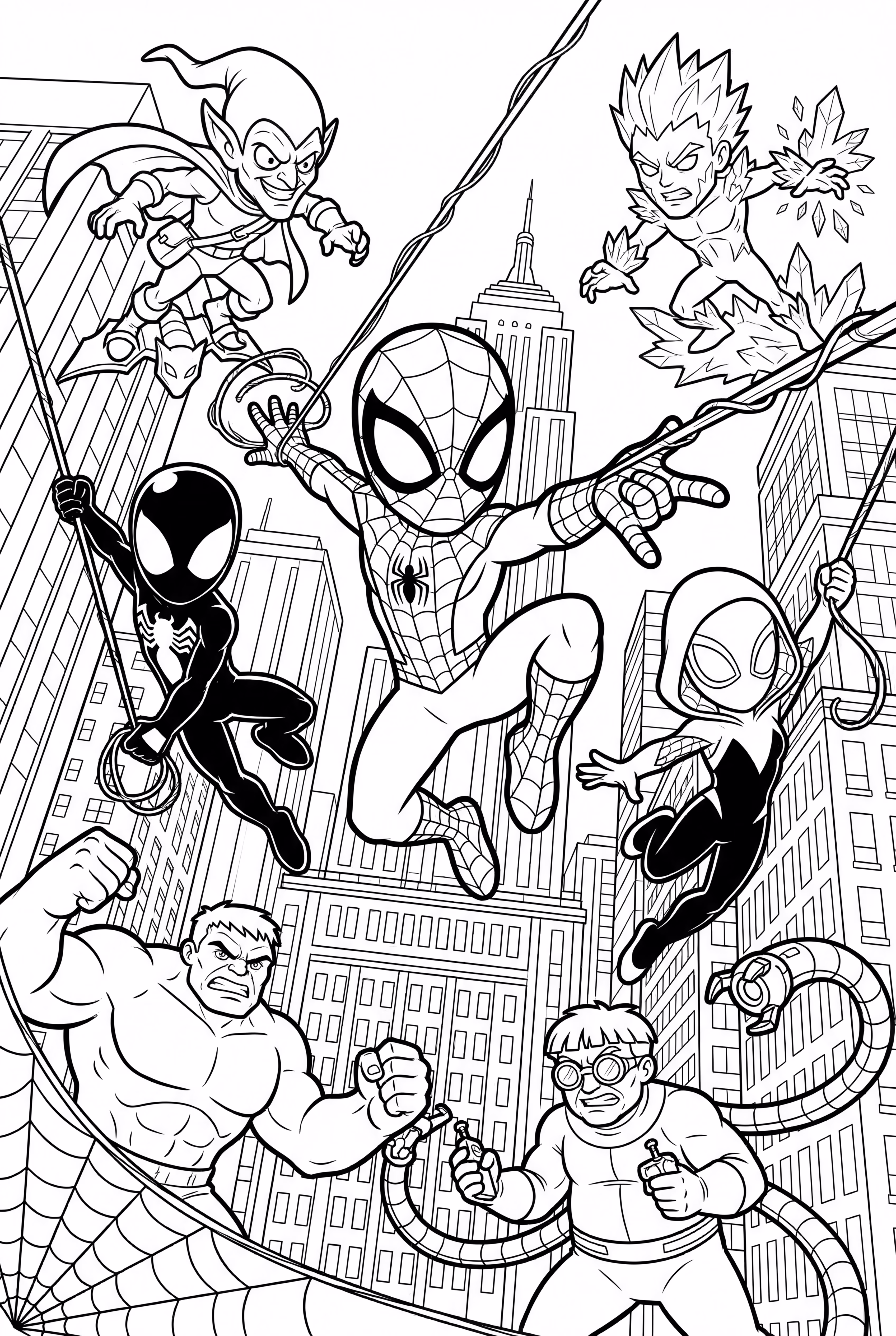 Spidey und seine erstaunlichen Freunde kämpfen gegen mehrere Schurken