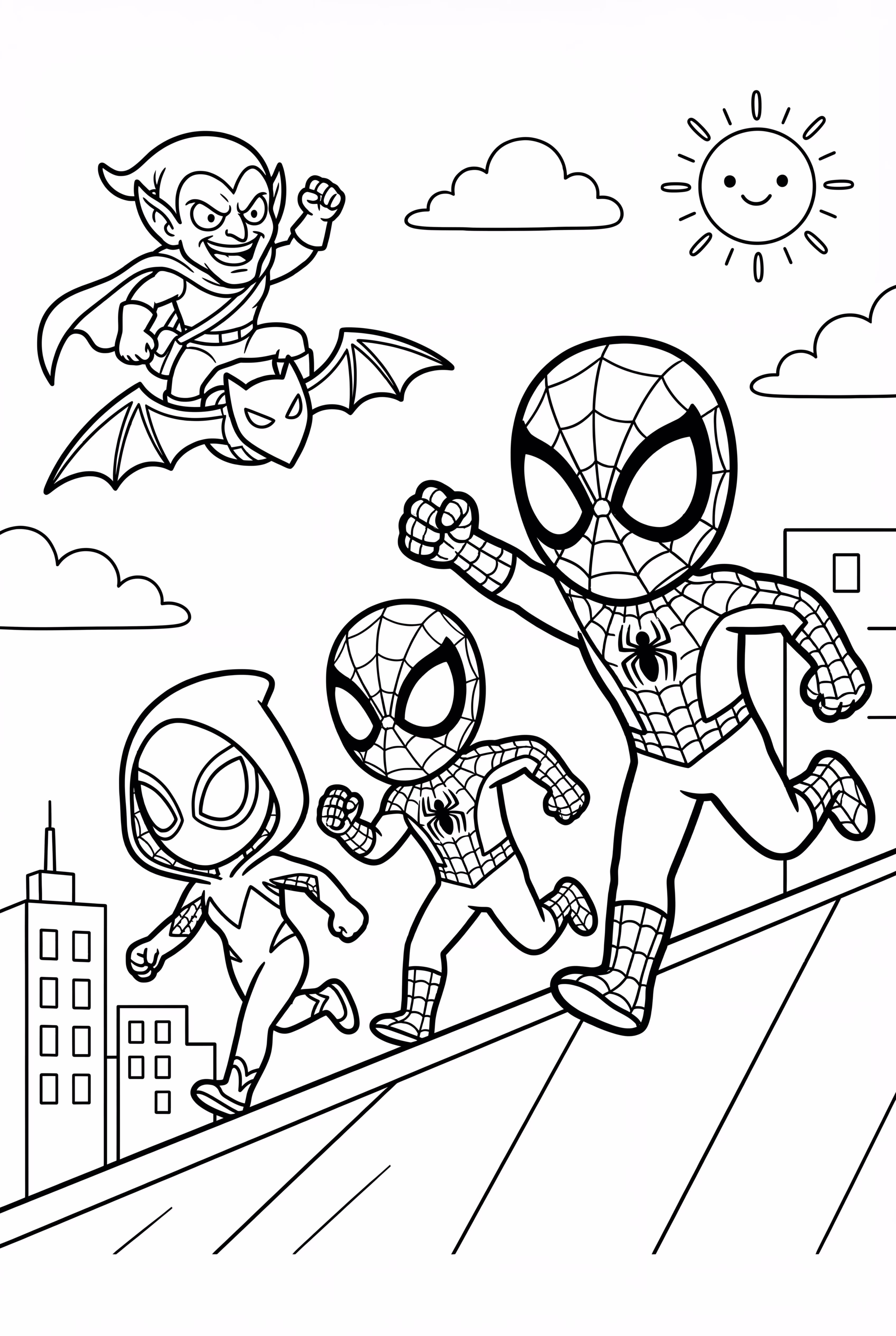 Spidey und seine erstaunlichen Freunde jagen Green Goblins Gleiter