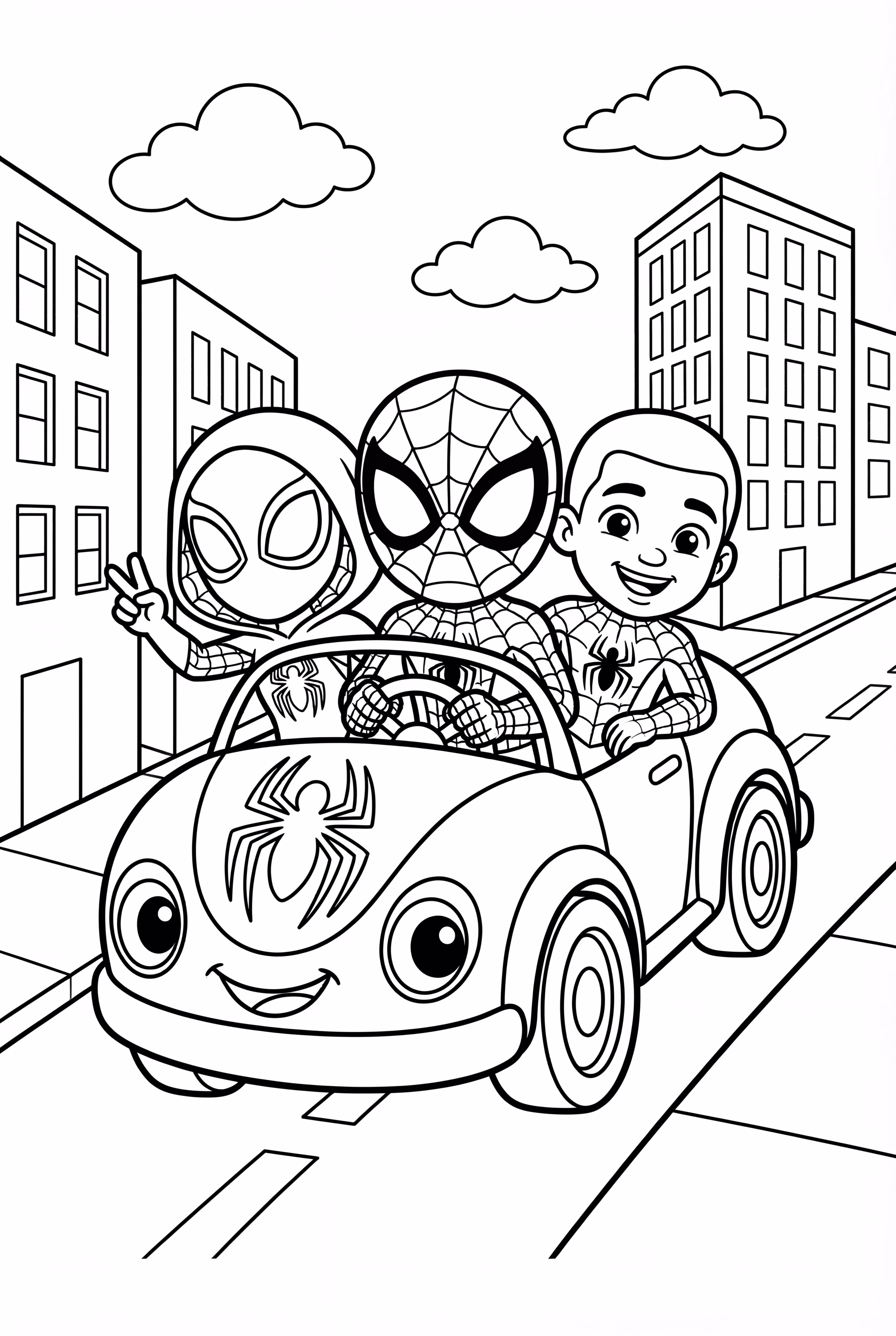 Spidey et ses incroyables amis conduisent le Web-Crawler