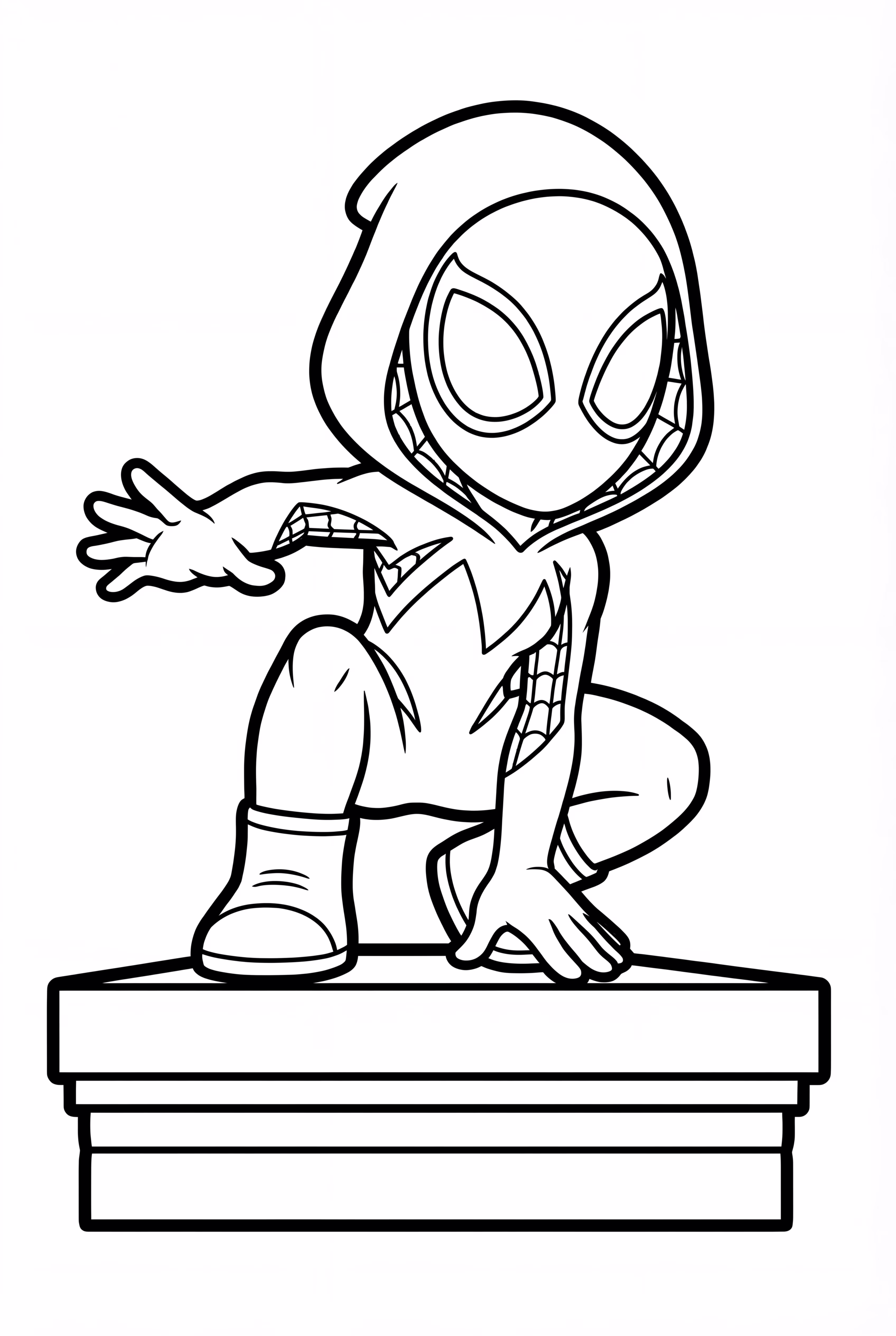 Spidey und seine erstaunlichen Freunde Ghost-Spider auf einem Sims