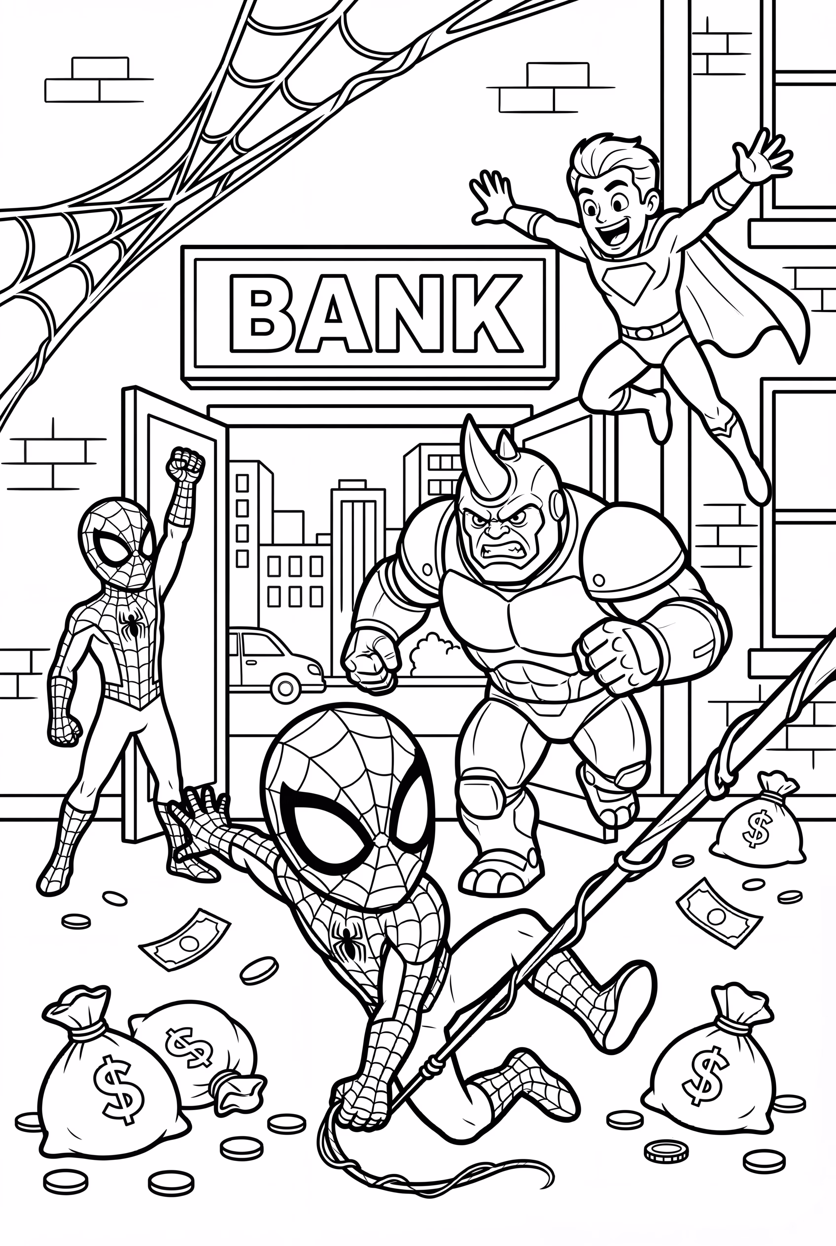 Spidey und seine fantastischen Freunde stoppen Rhinos Bankraub