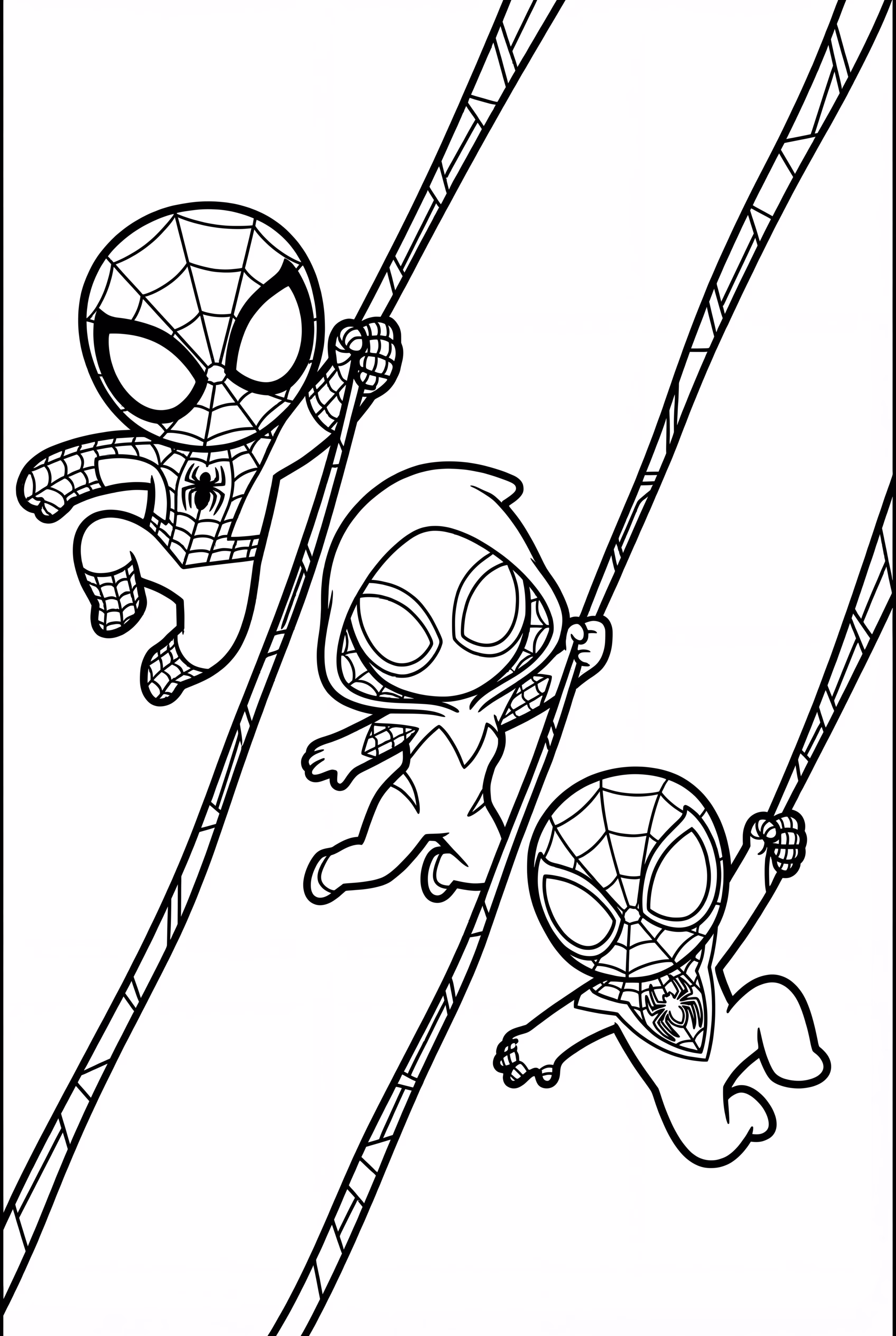 Spidey und seine erstaunlichen Freunde schwingen an einem Netz