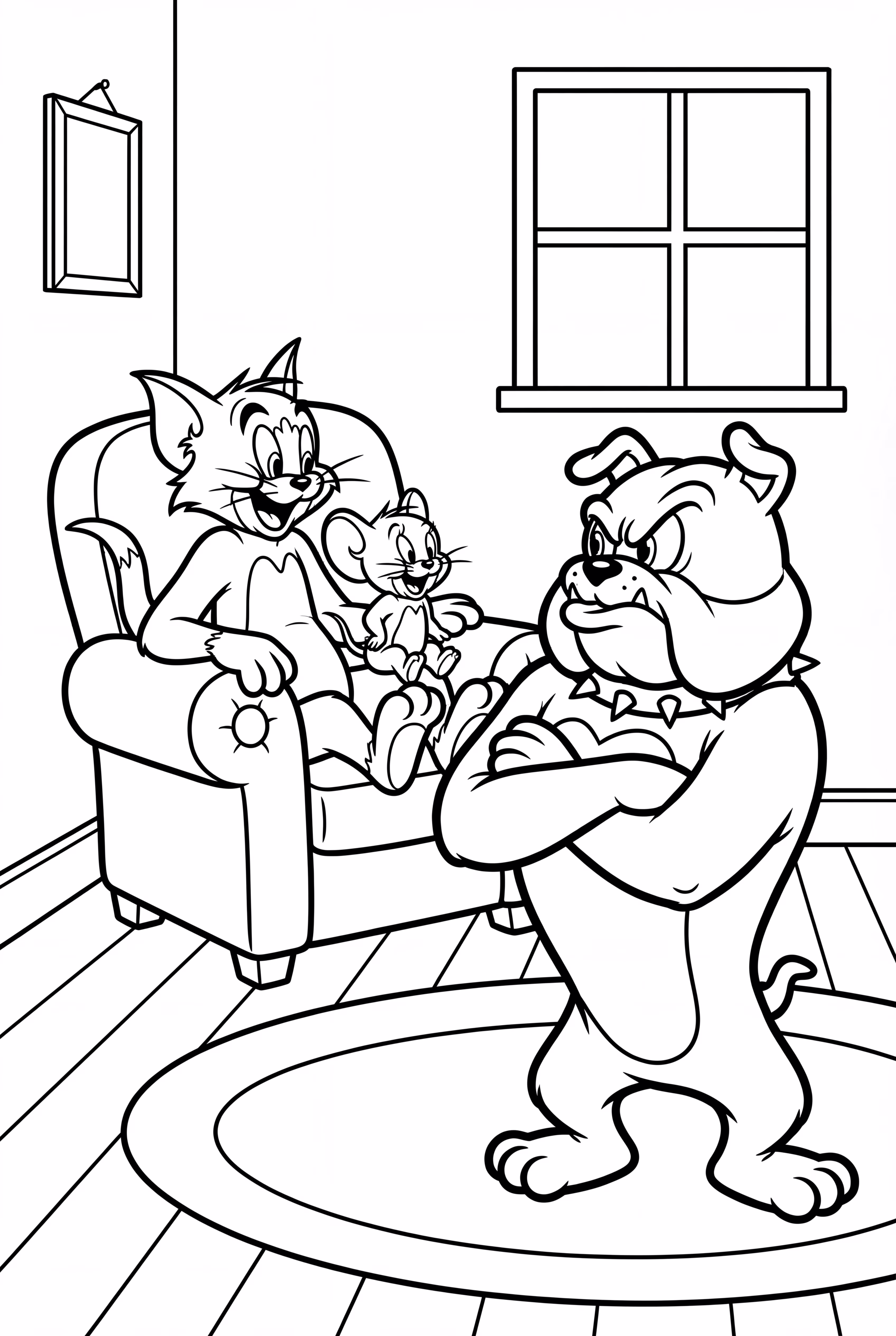 Spike Watching Tom And Jerry