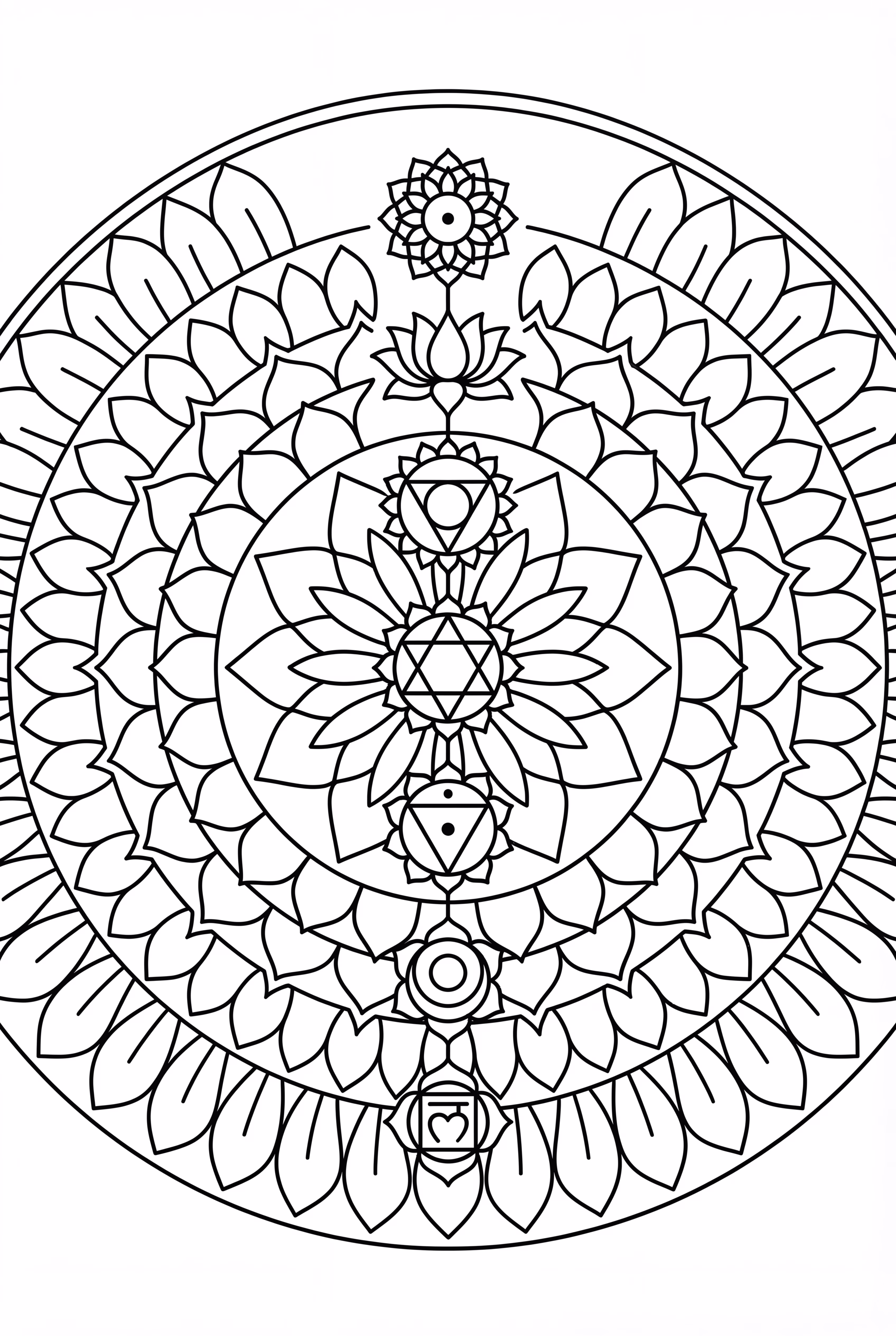 Mandala d'alignement des chakras spirituels