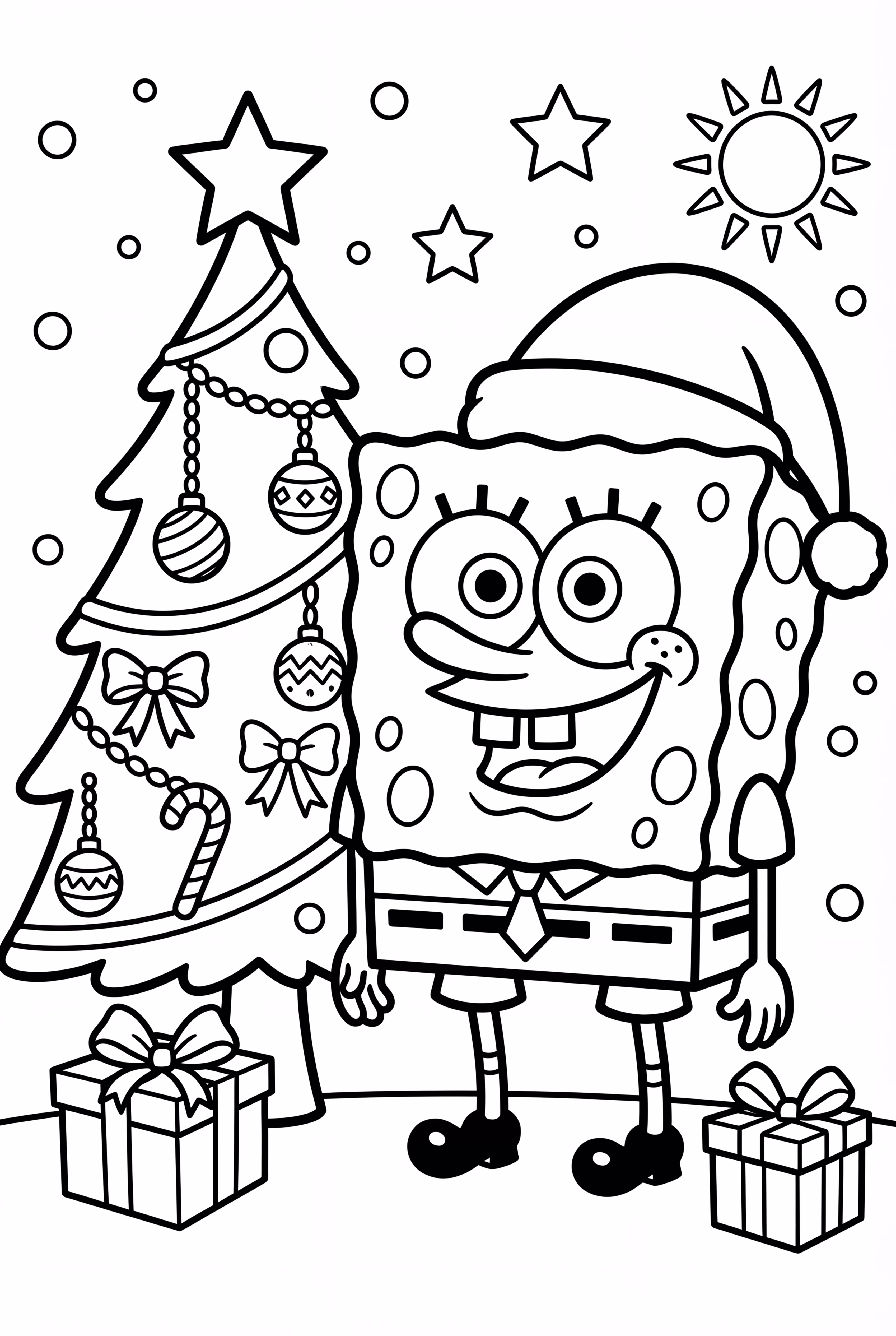 Spongebob Decorating Christmas Tree