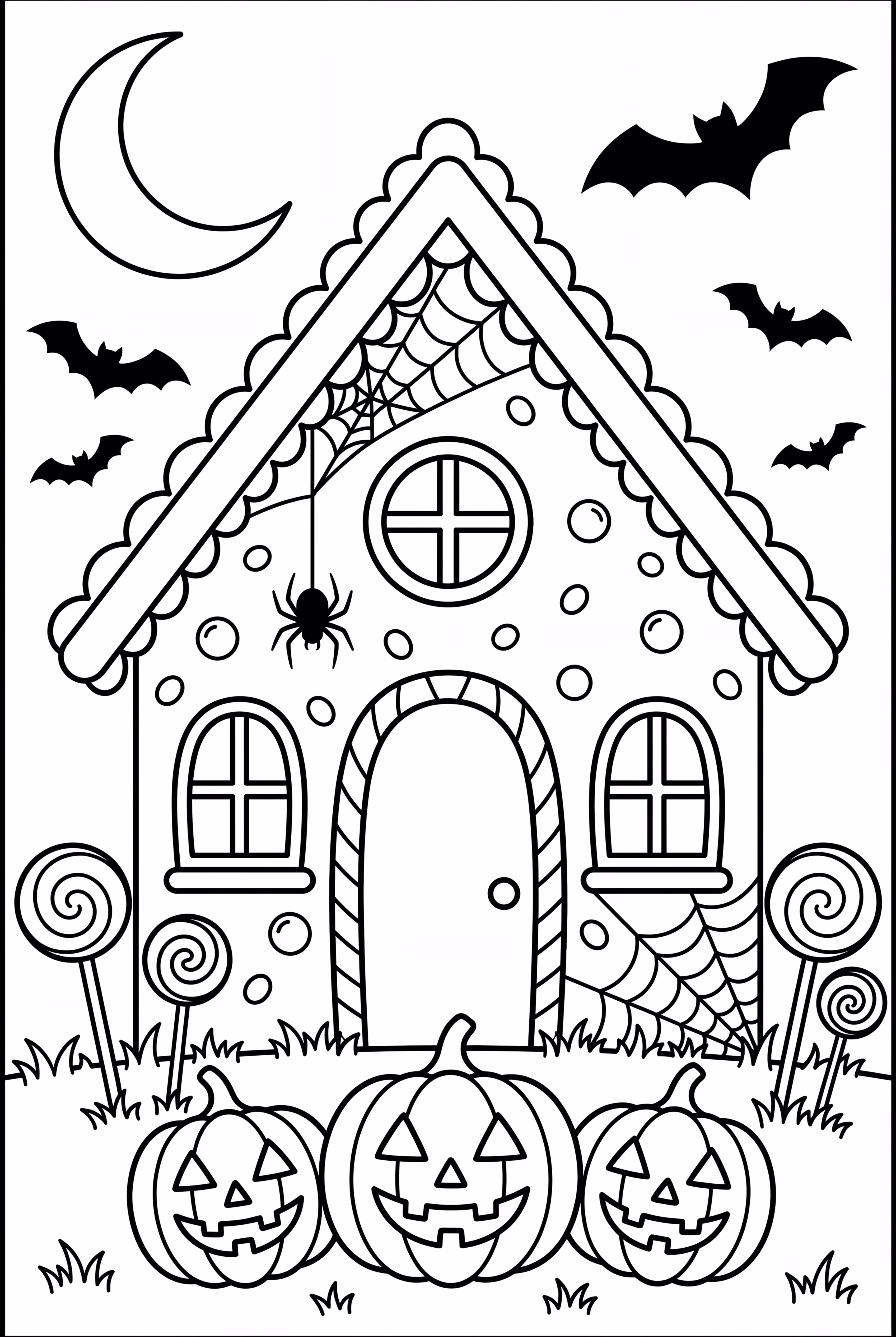 Spooky Halloween Gingerbread House