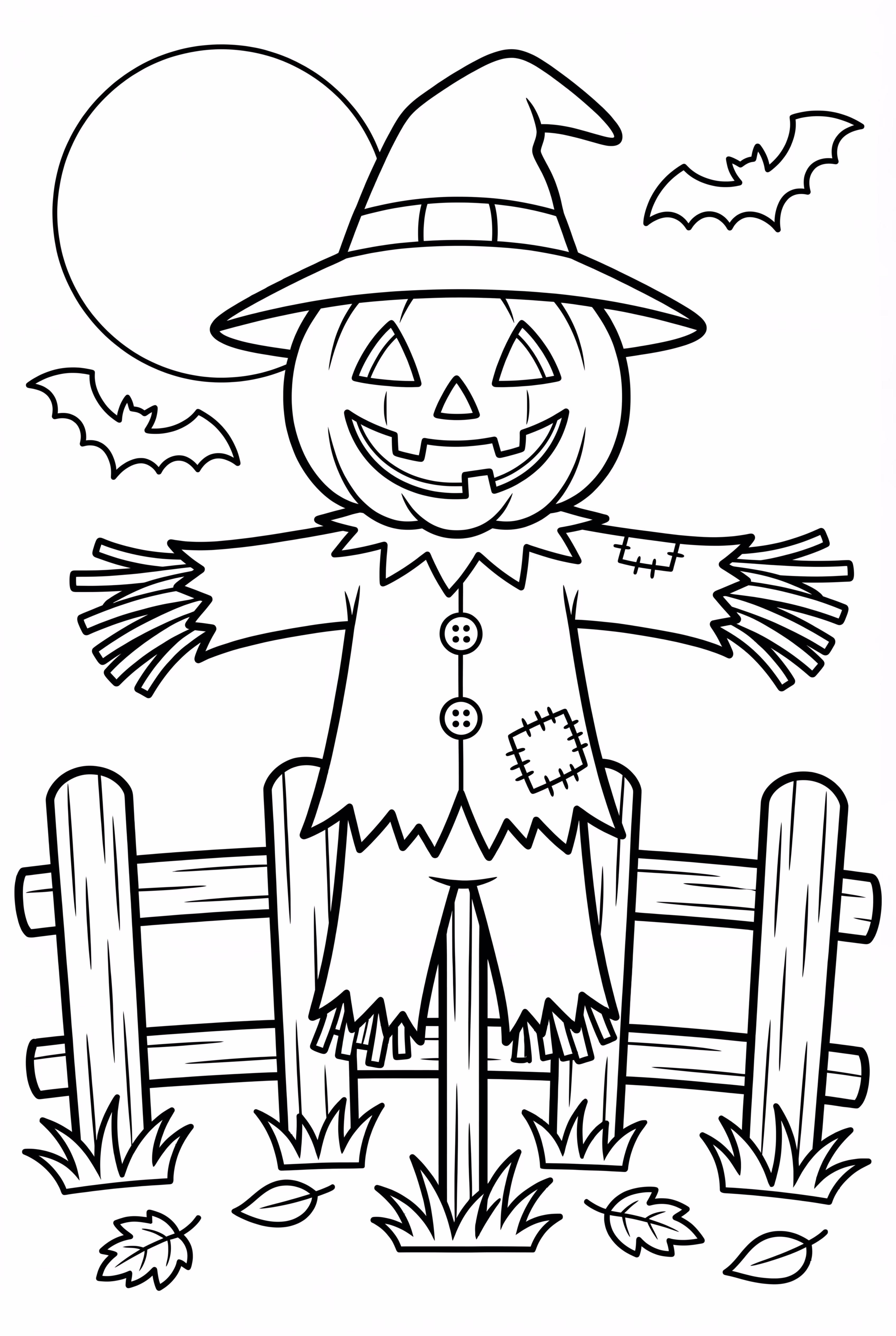 Spooky Halloween Scarecrow With A Jack-o-lantern