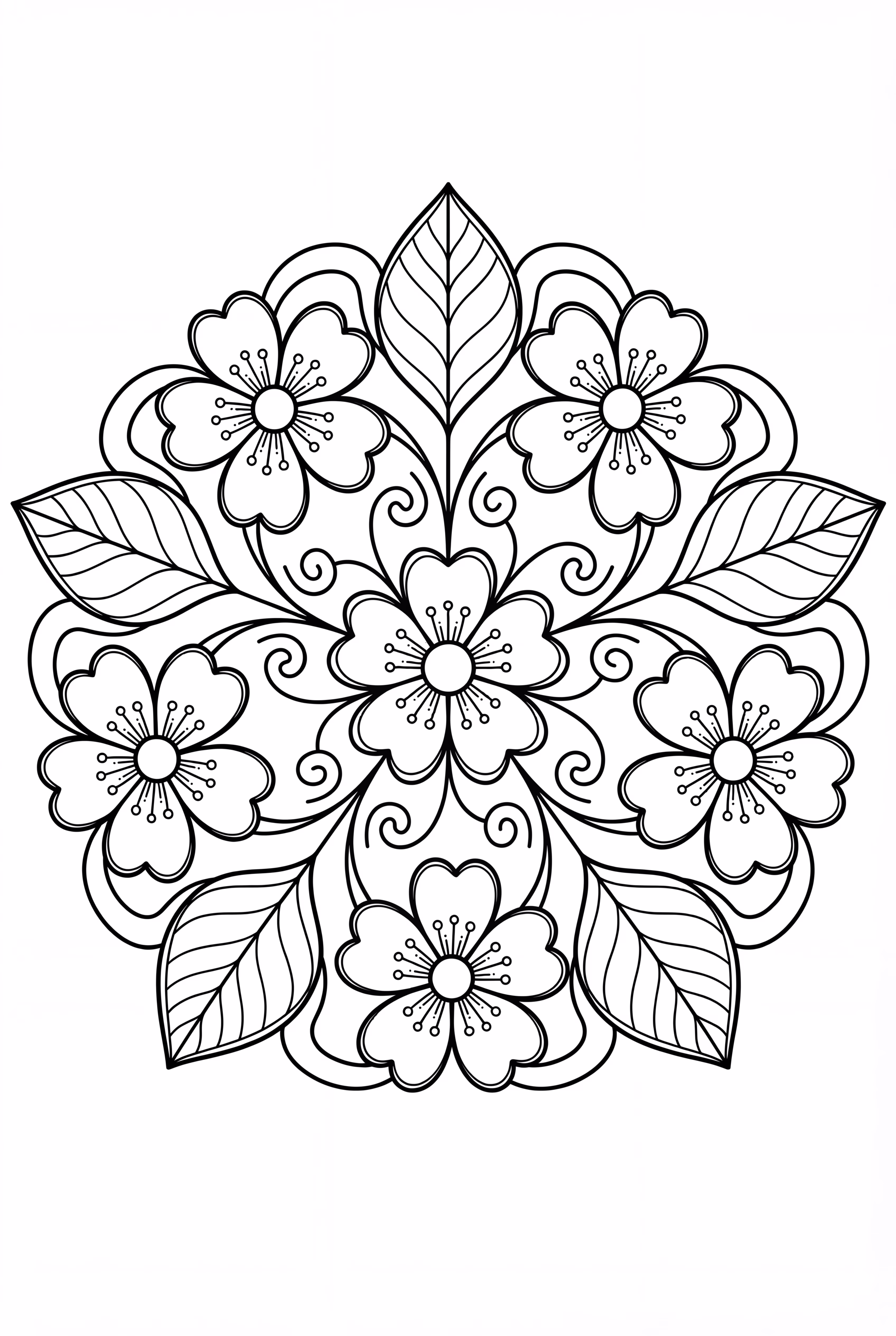 Spring Mandala Featuring Cherry Blossoms