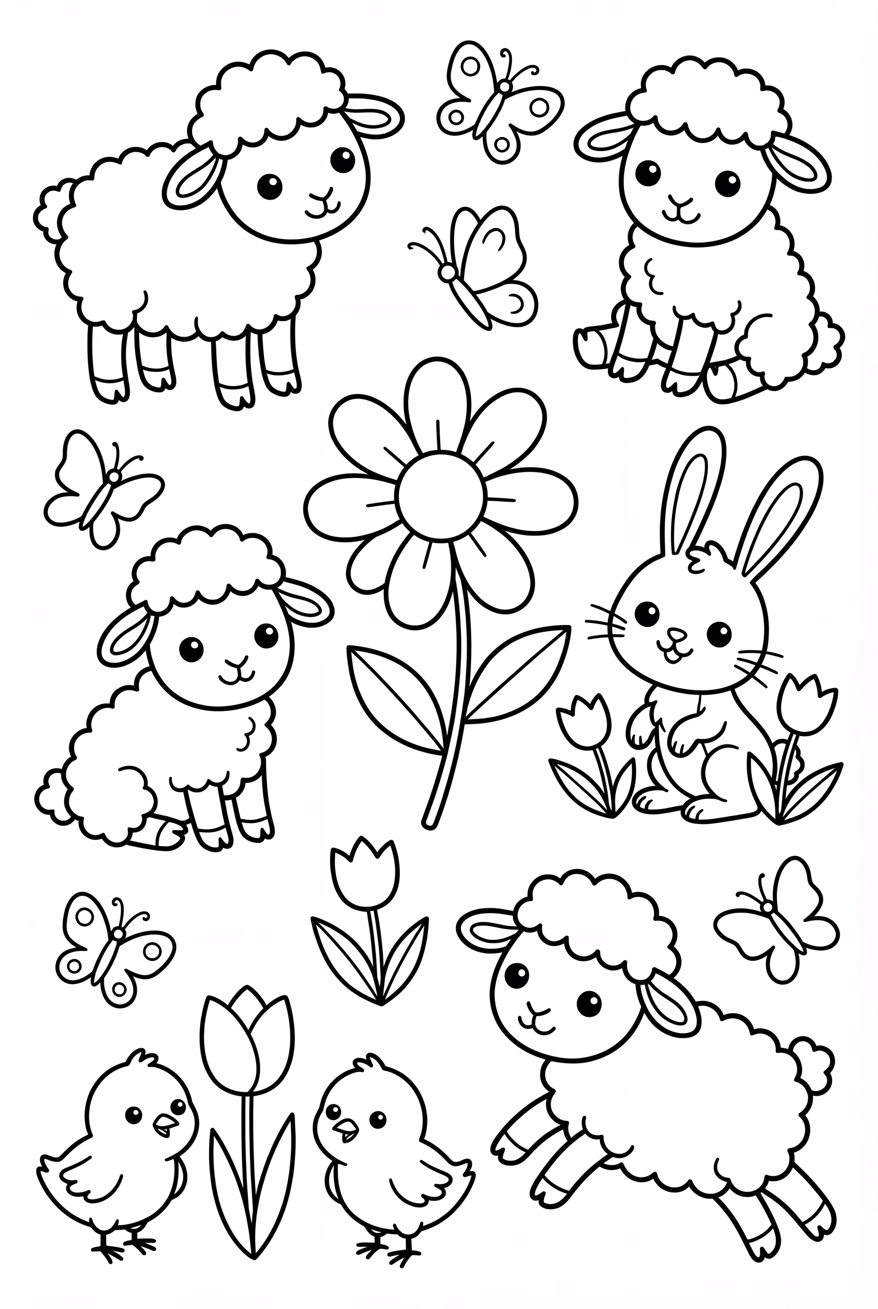 Spring Mandala with Baby Animals