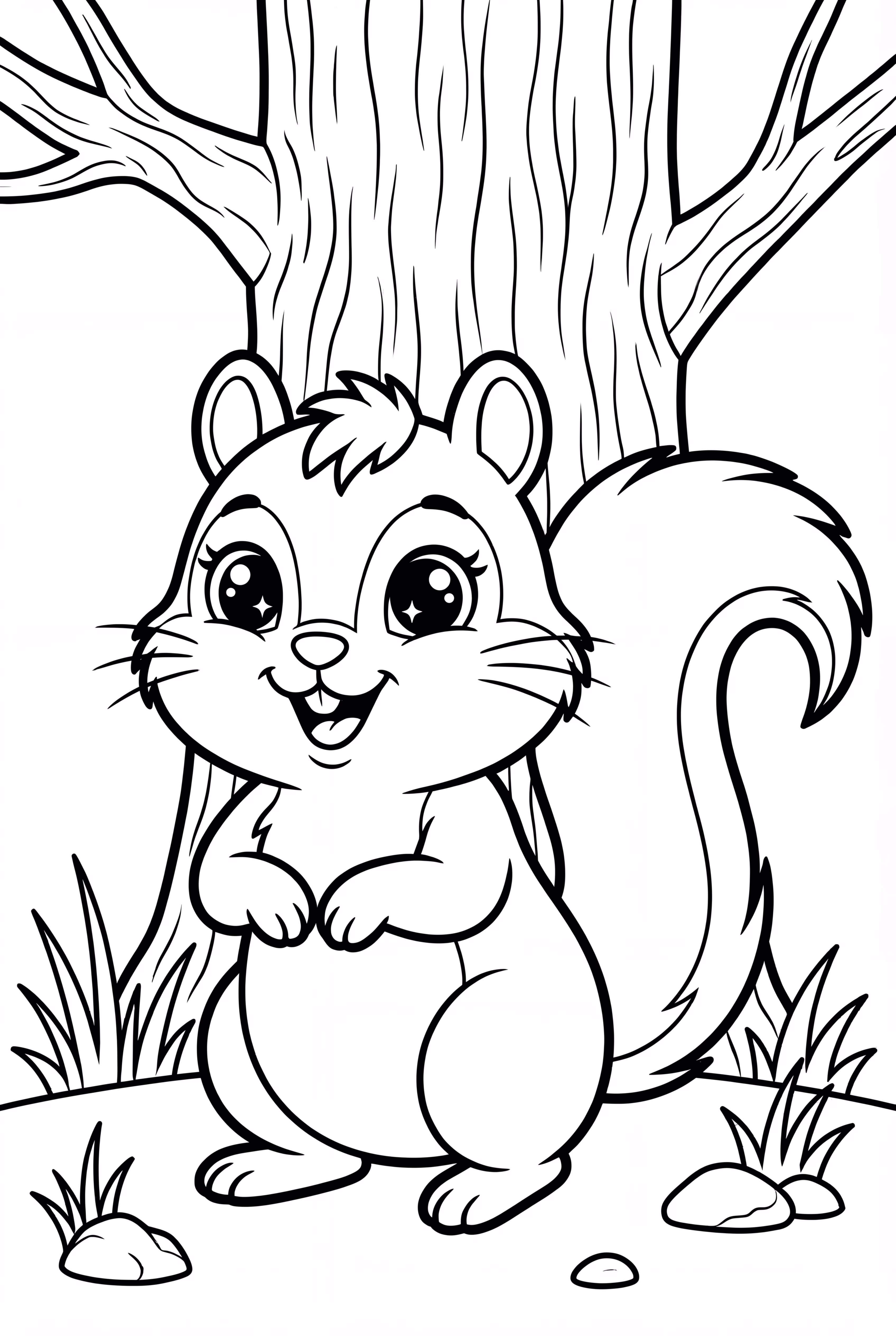 Squirrel Climbing a Tree