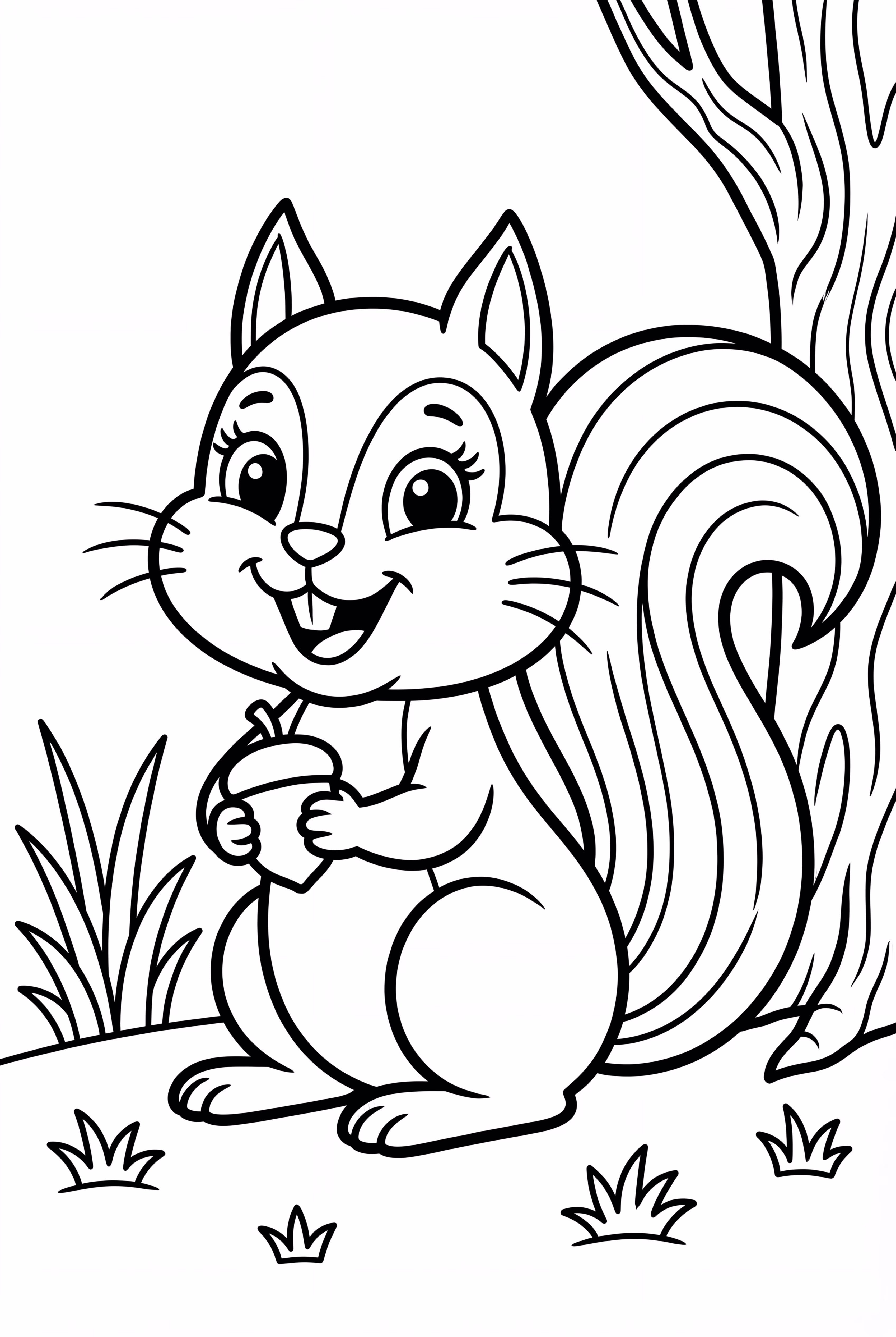 Eichhörnchen mit einer Nuss