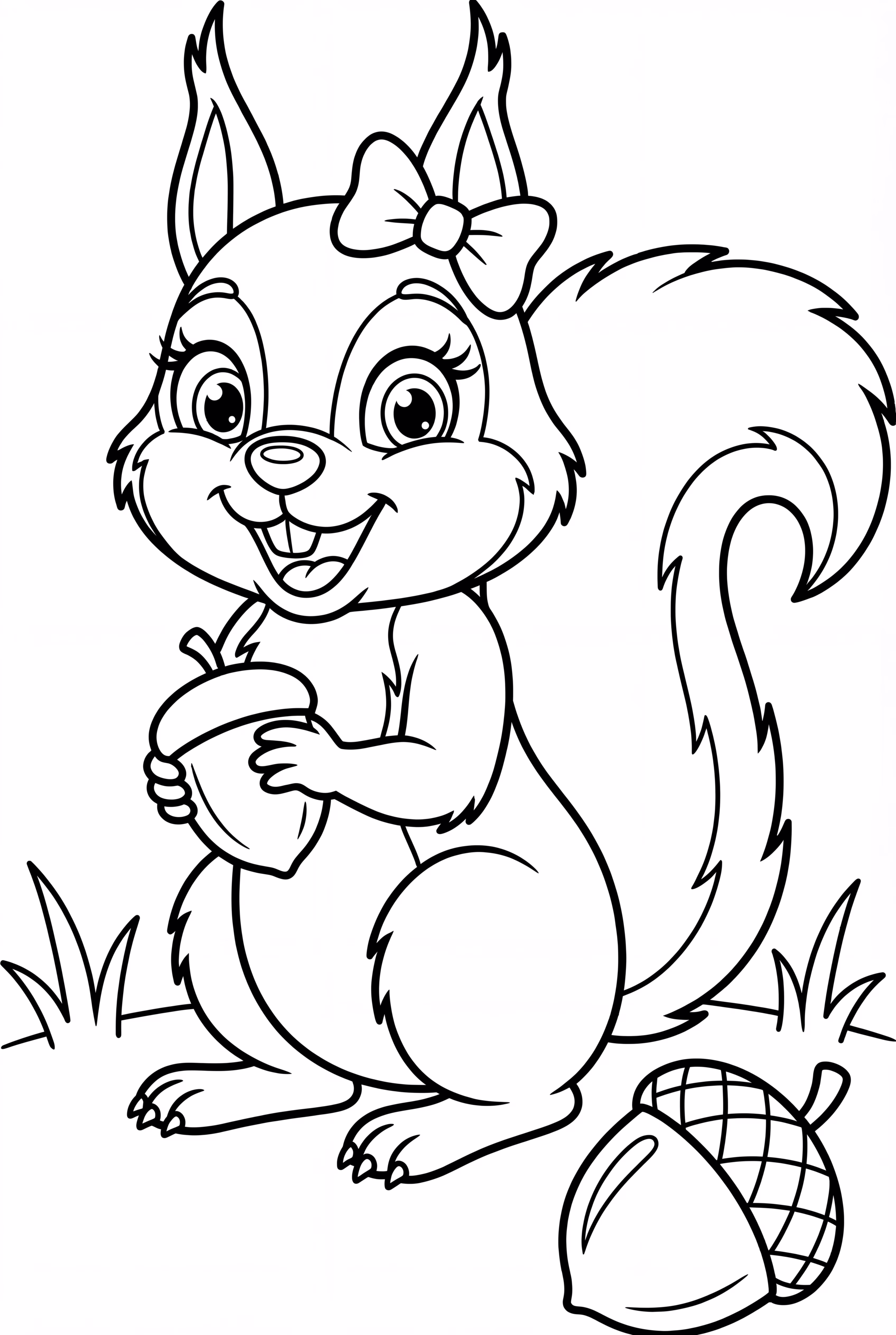 Squirrel Playing on the Ground