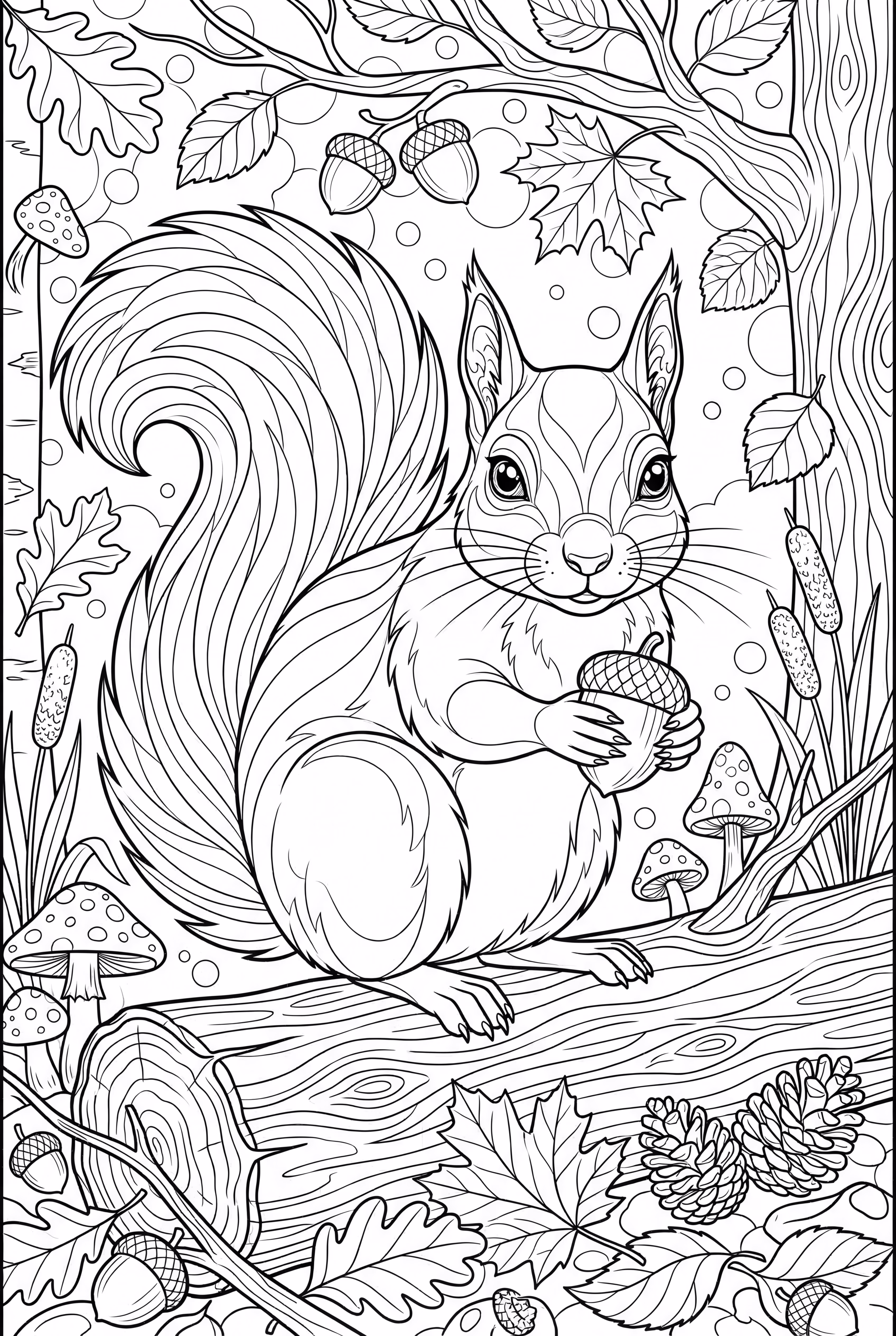 リスの秋の食べ物探し