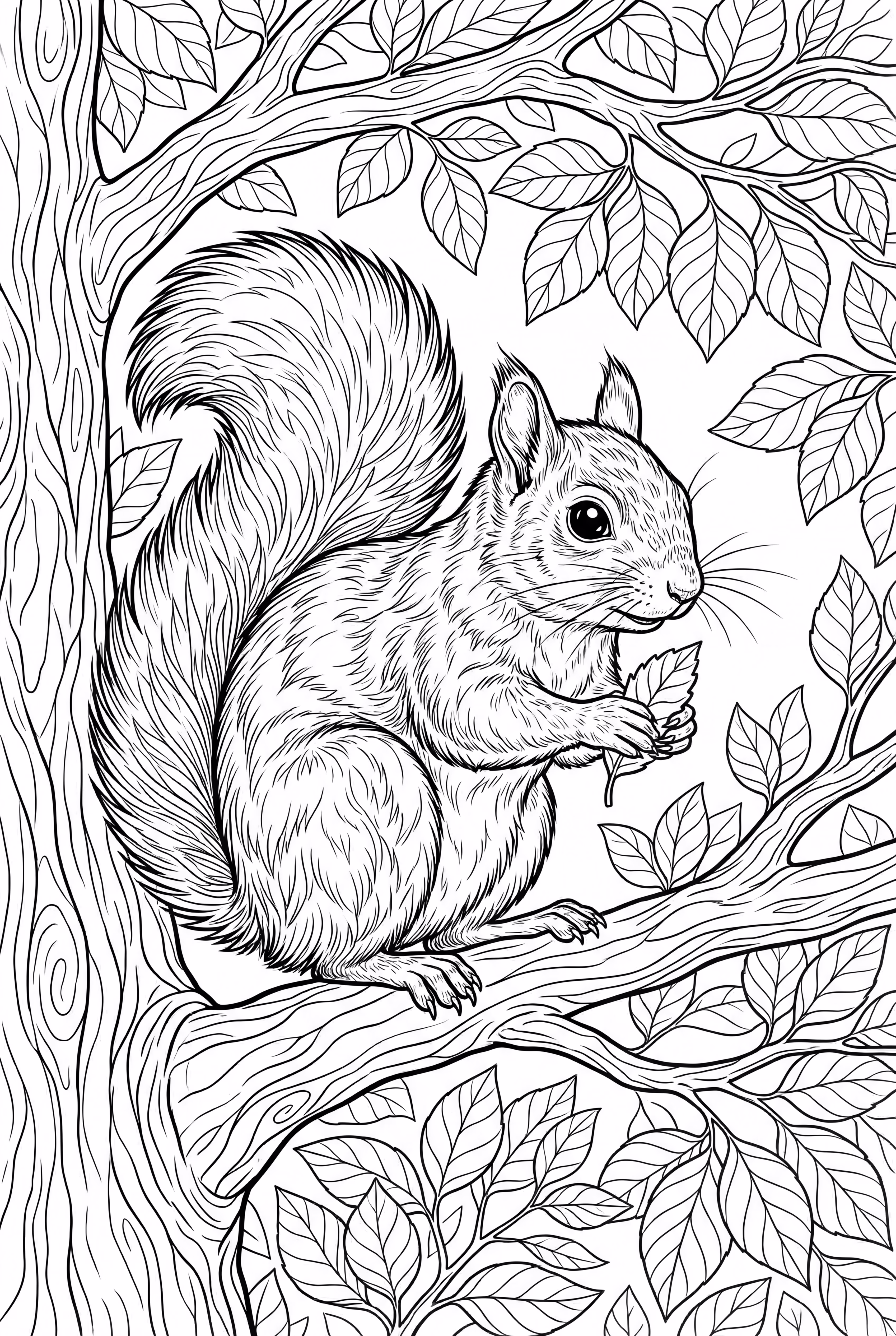 毛茸茸尾巴的松鼠-2