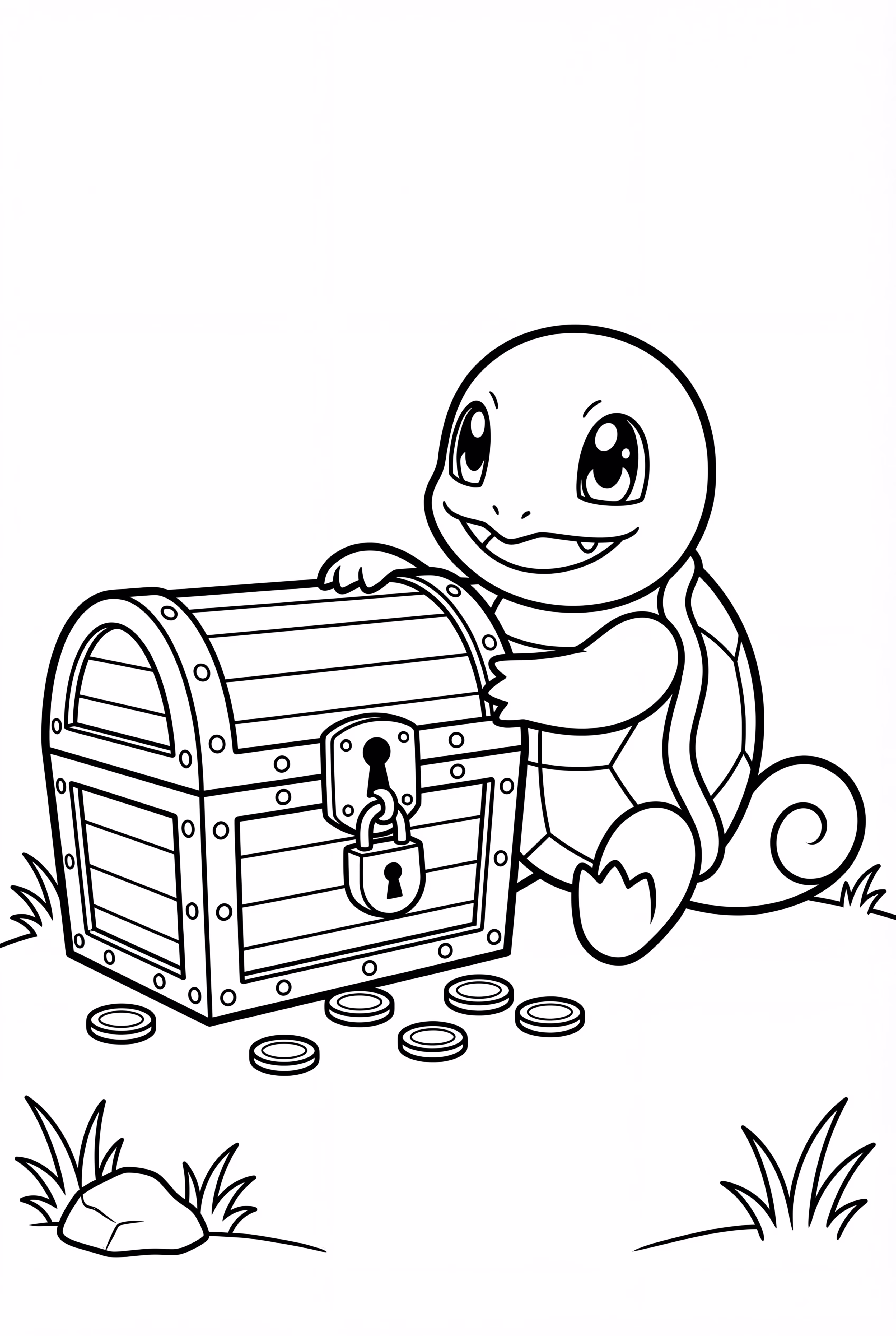 보물을 지키는 꼬부기