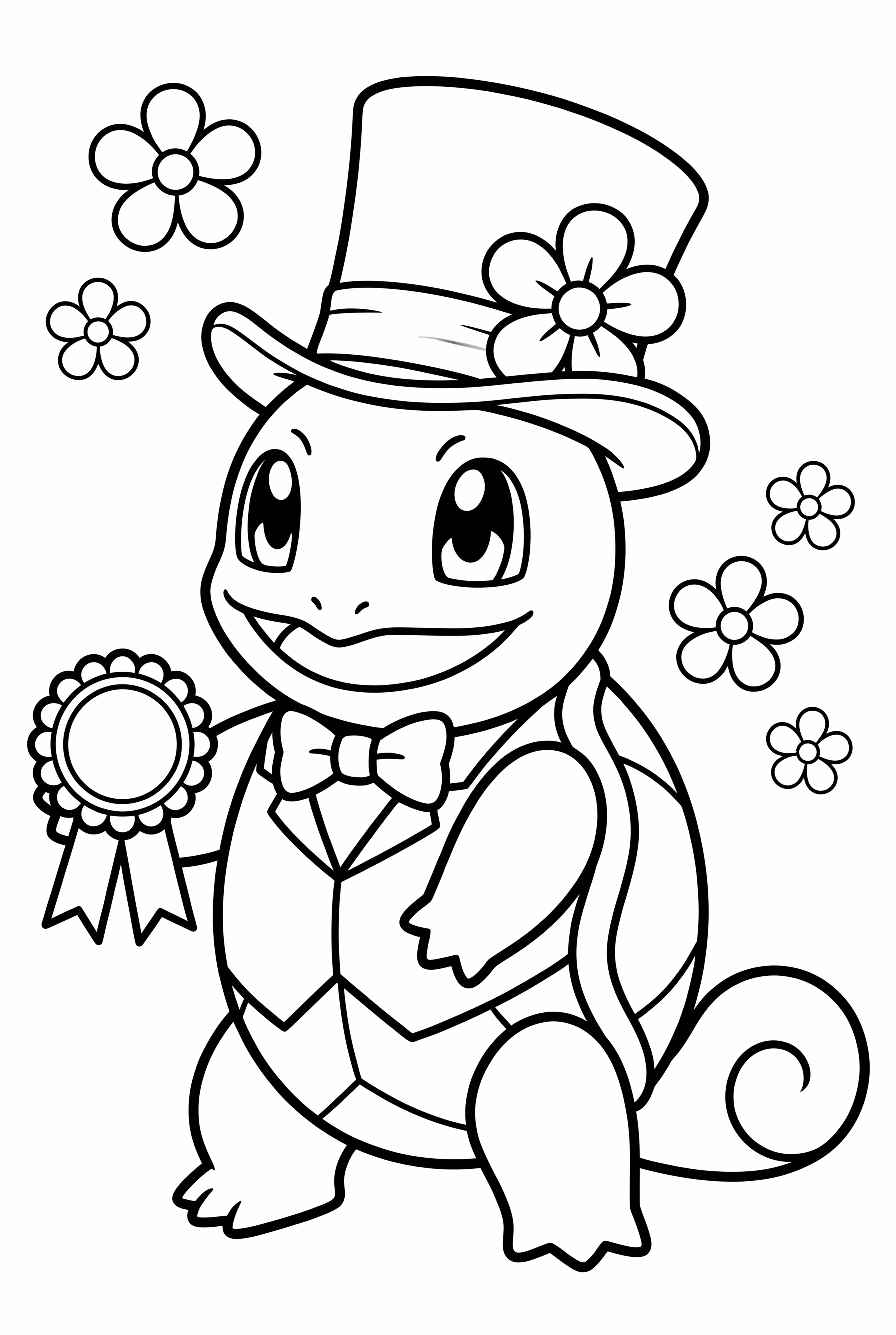 포켓몬 대회 의상을 입은 꼬부기