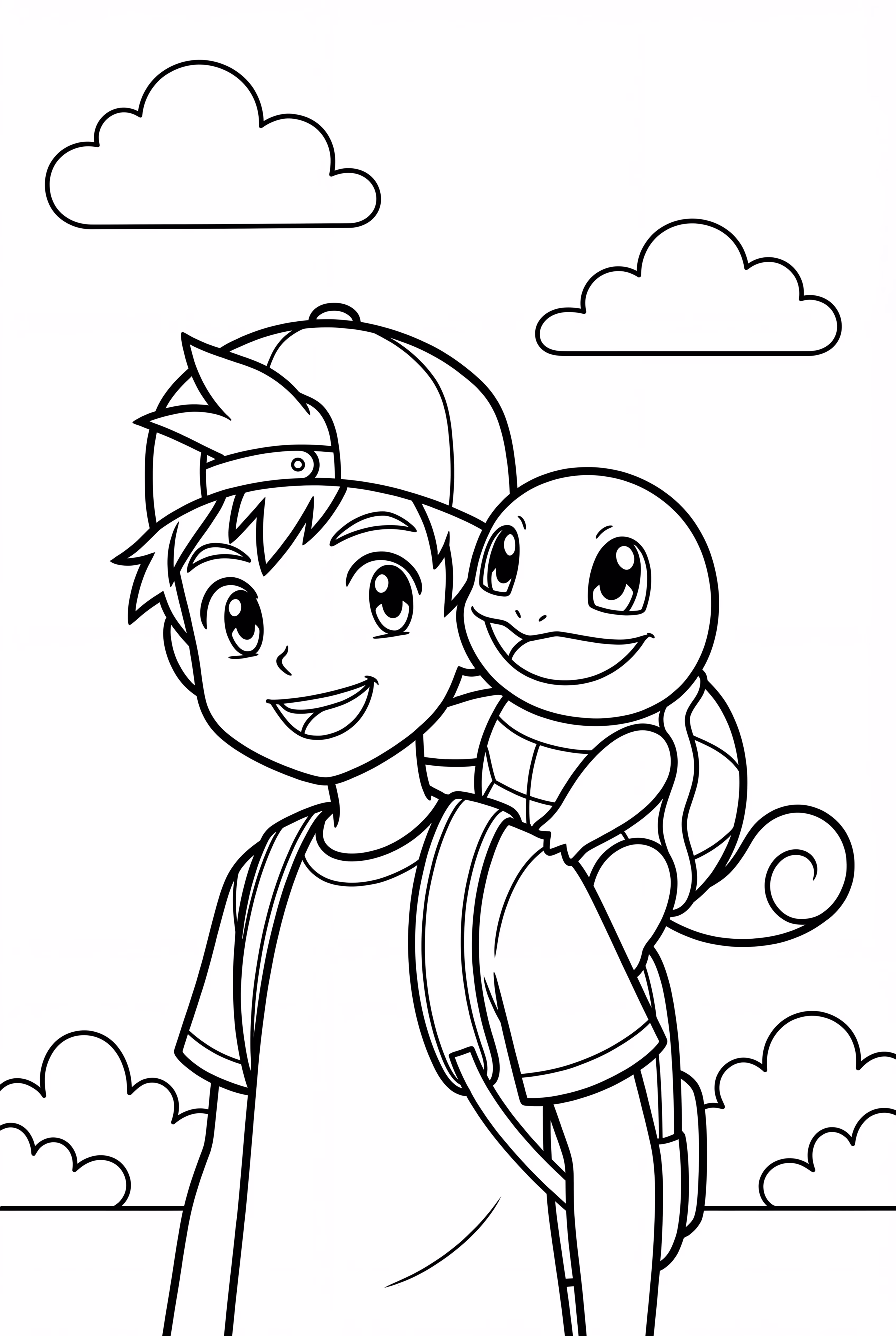 트레이너 어깨에 앉은 꼬부기