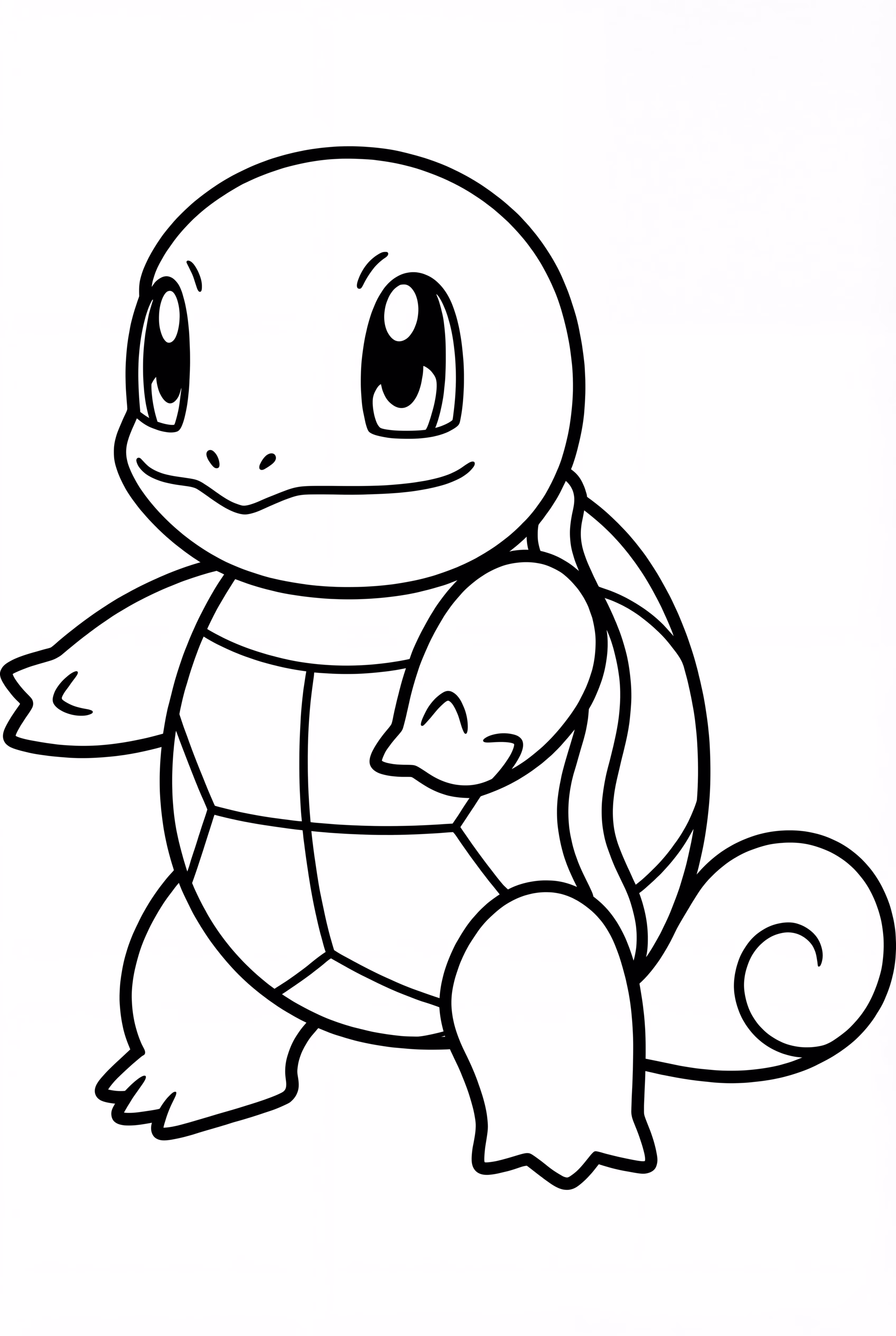 Carapuce qui fait un signe de la tête depuis sa coquille