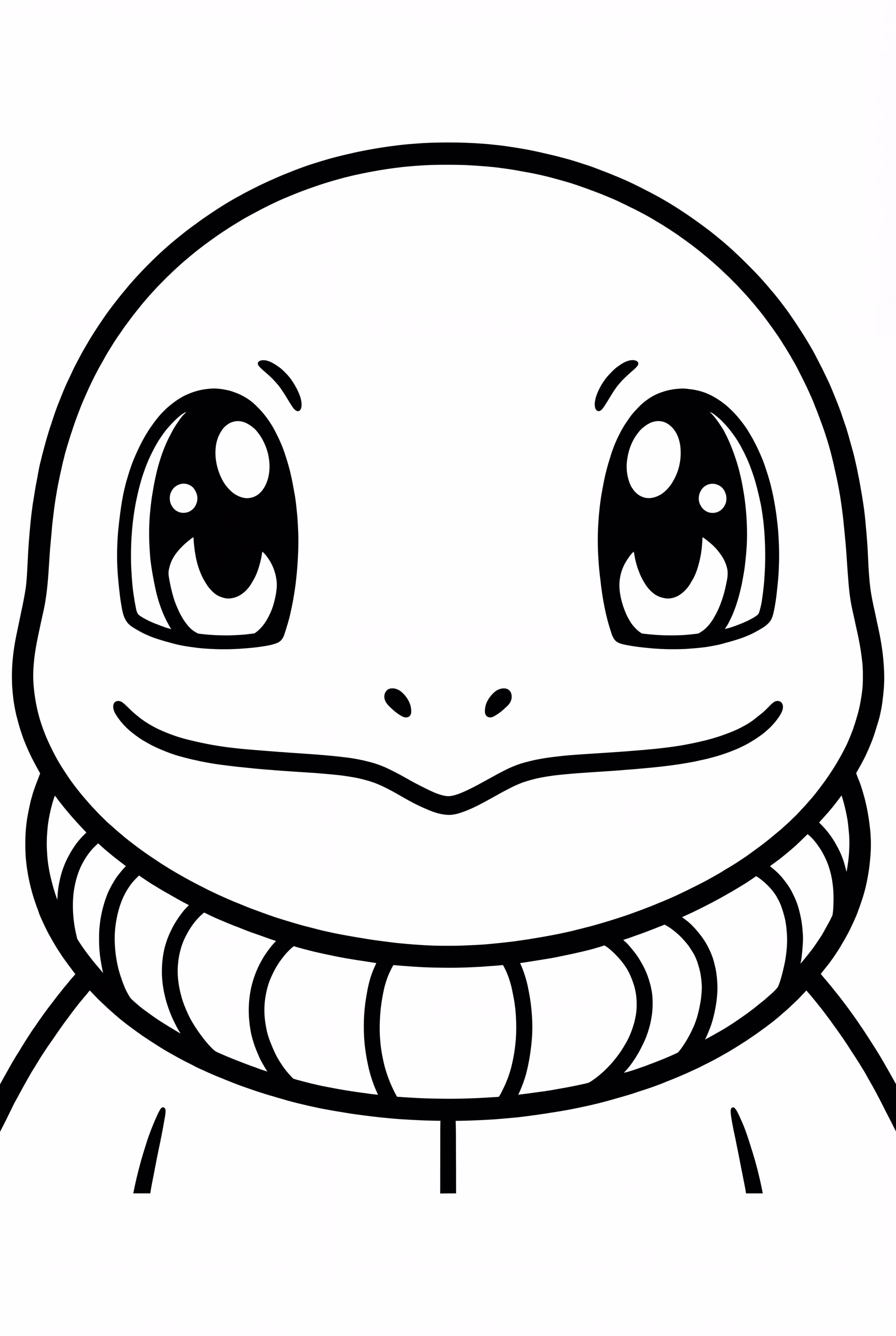 Gros plan sur le visage mignon de Carapuce