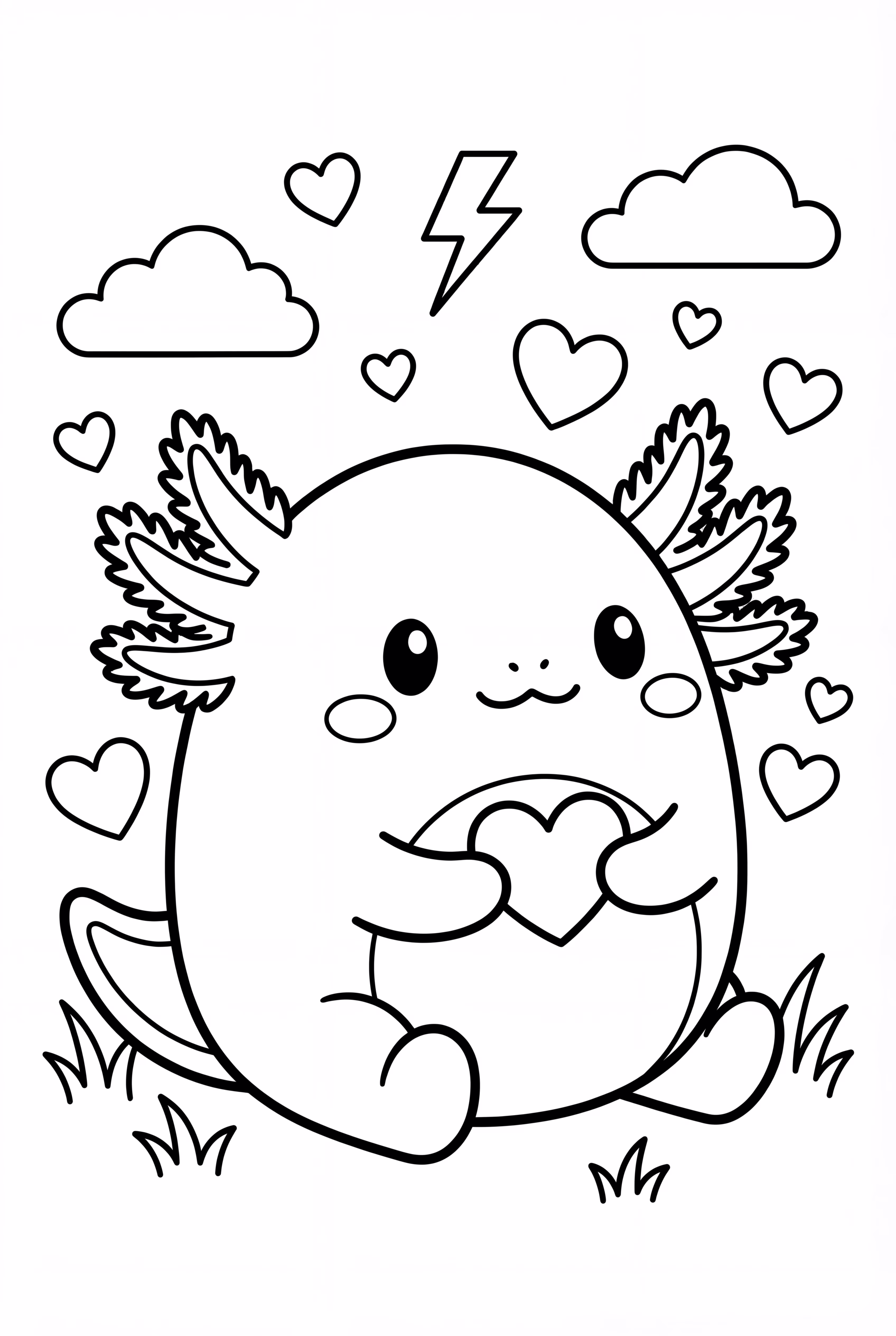 Squishmallow Axolotl Heart