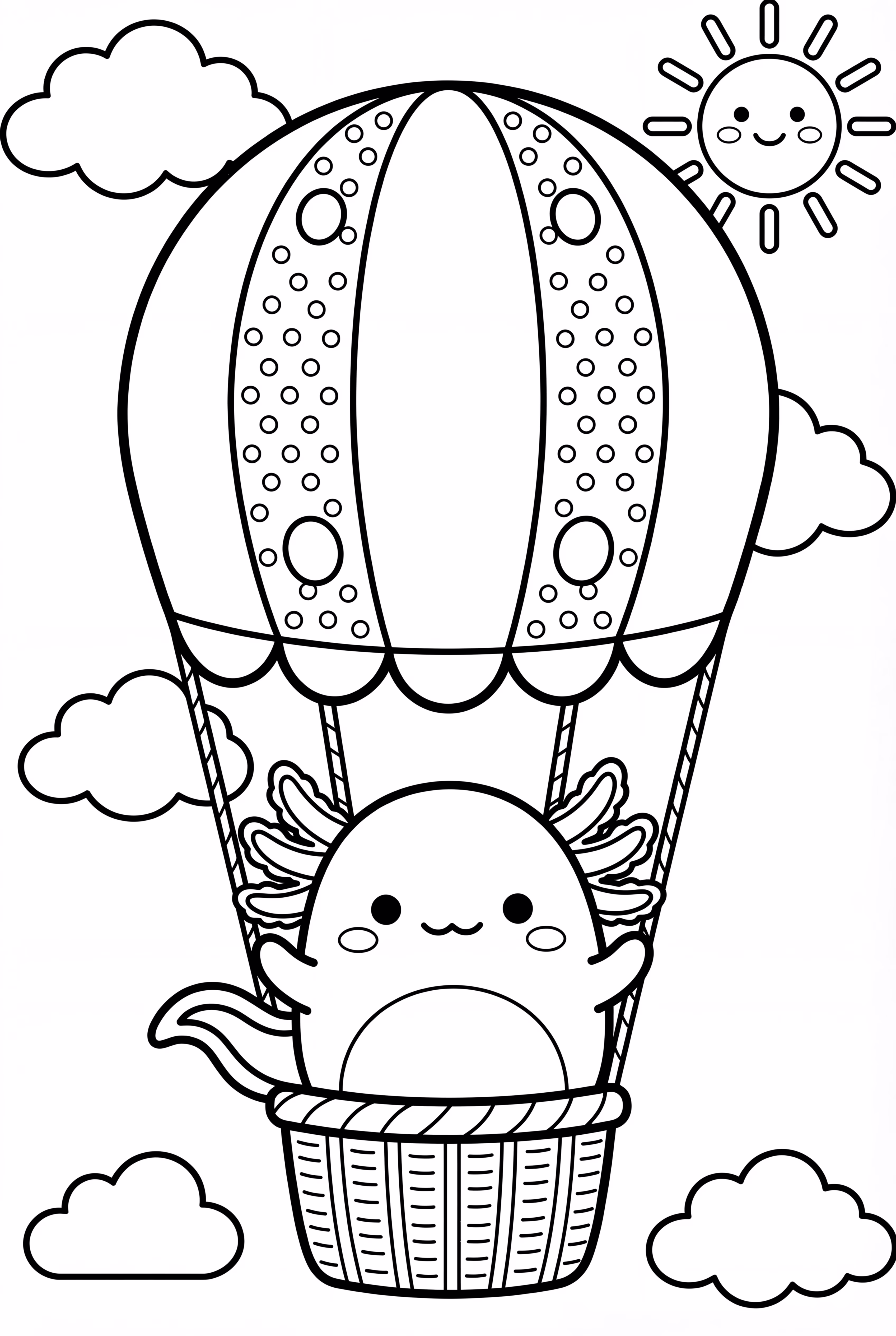 Squishmallow Axolotl Riding Mini Hot Air Balloon