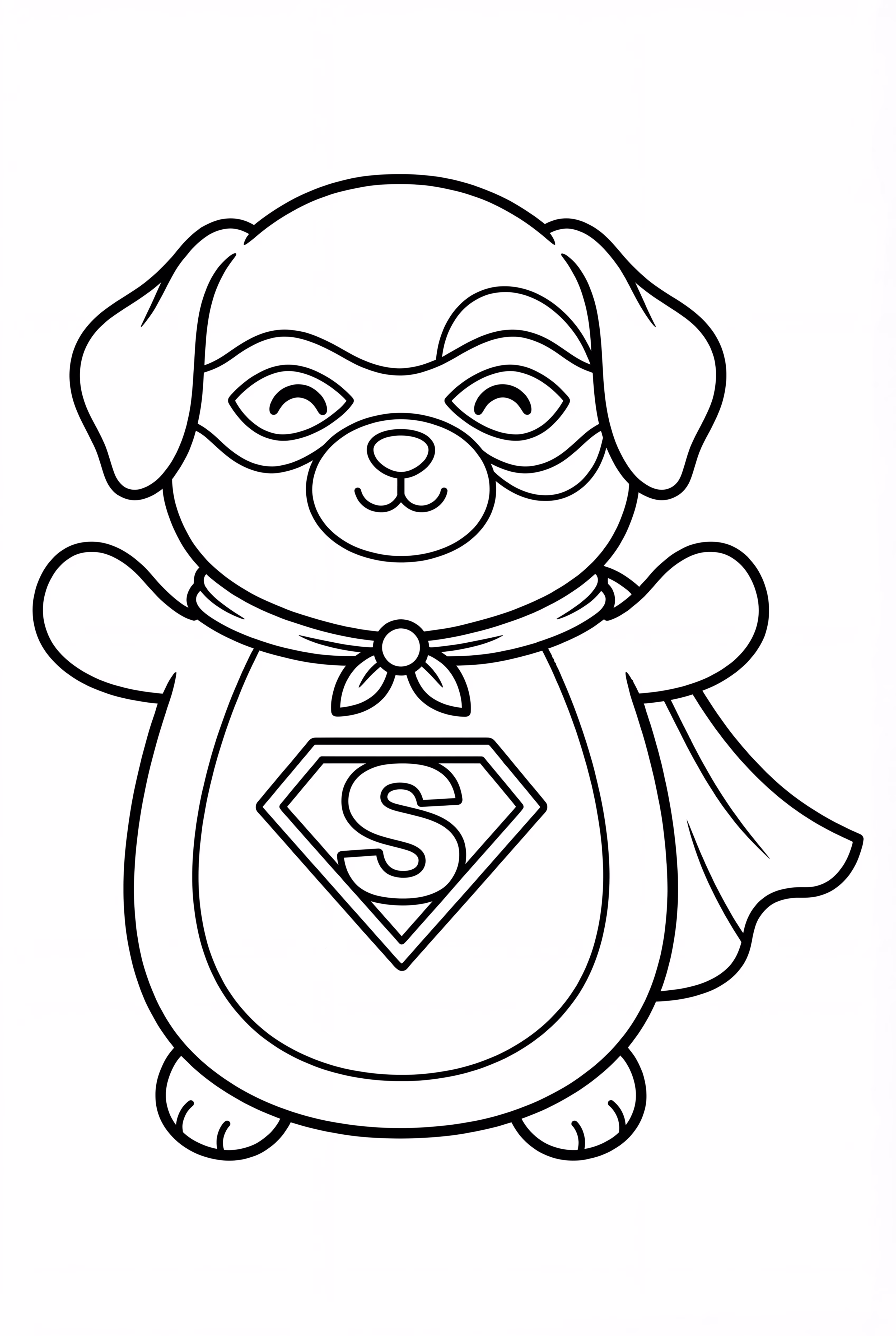 Squishmallow Dog Wearing Superhero Cape