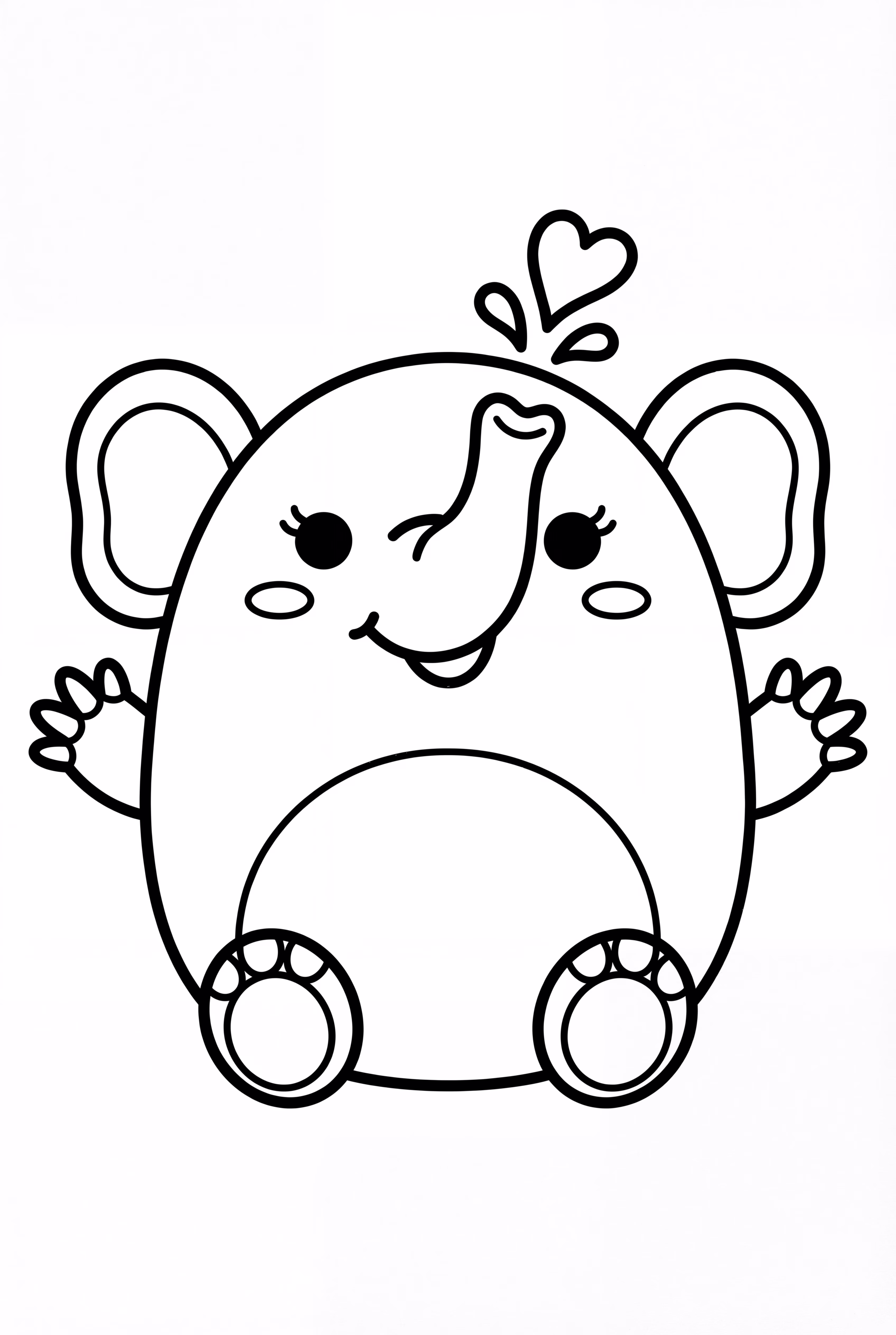 Squishmallow Elephant Spraying Water Heart