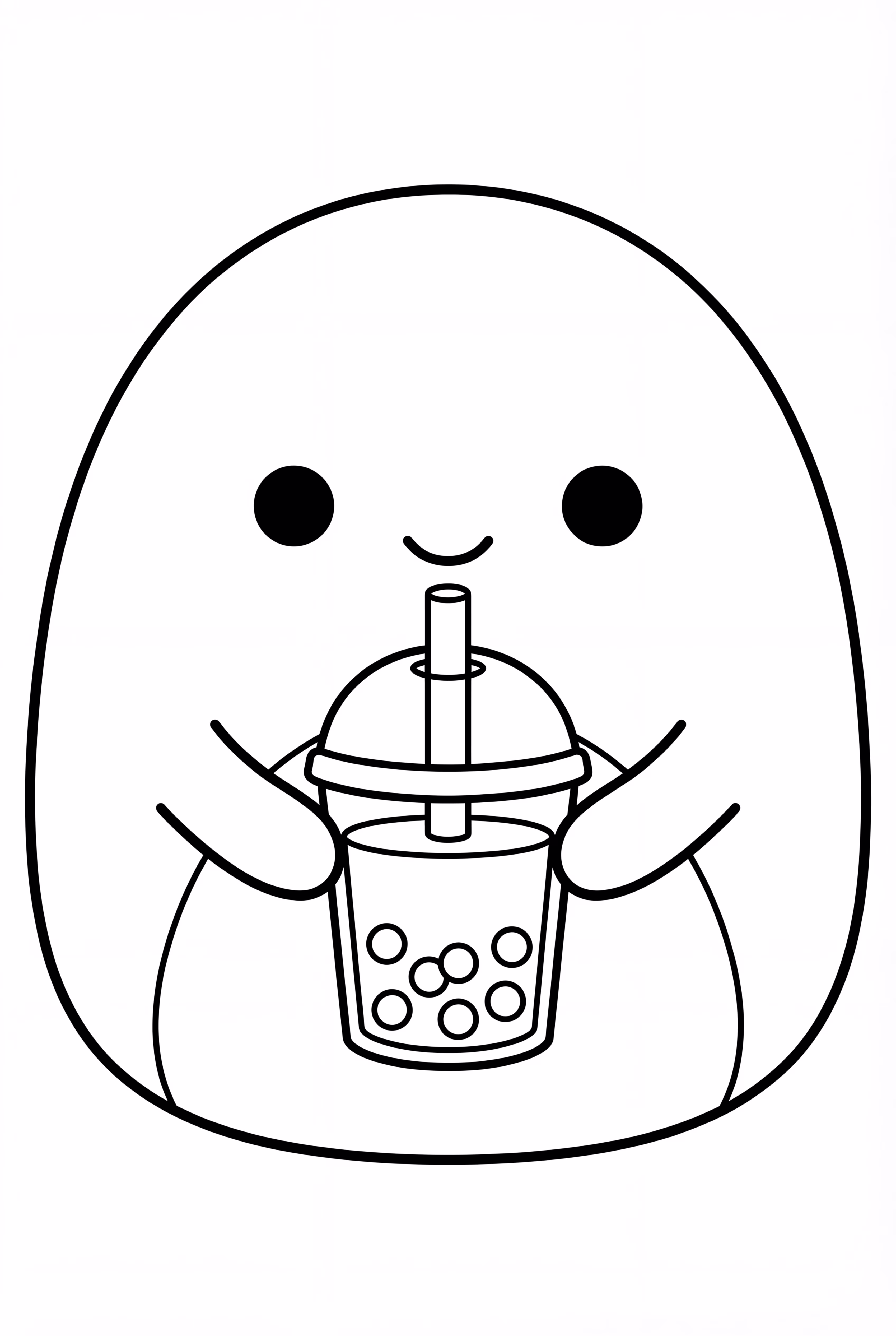 Squishmallow Holding Boba Tea Cup