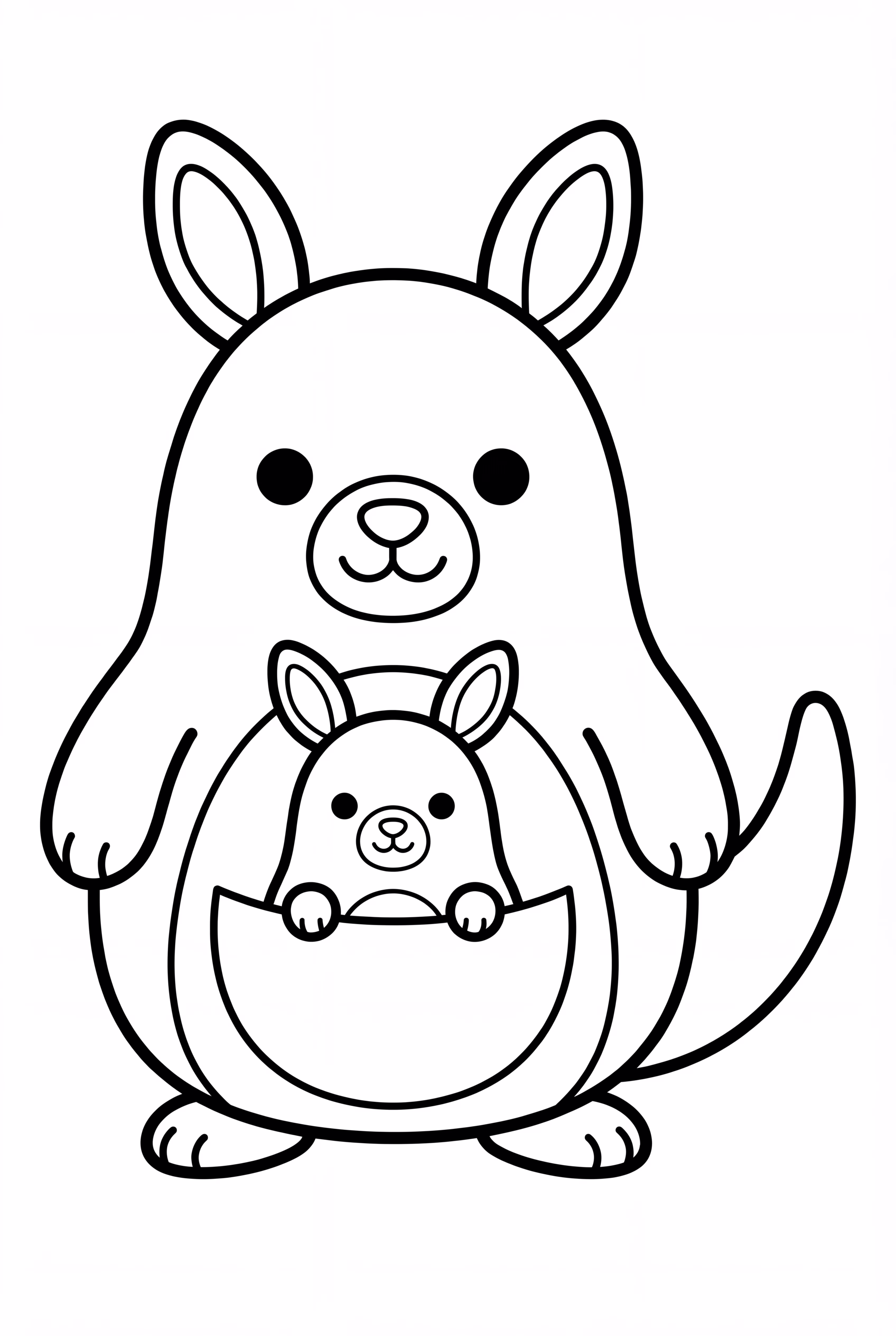Squishmallow Kangaroo Carrying Baby In Pocket