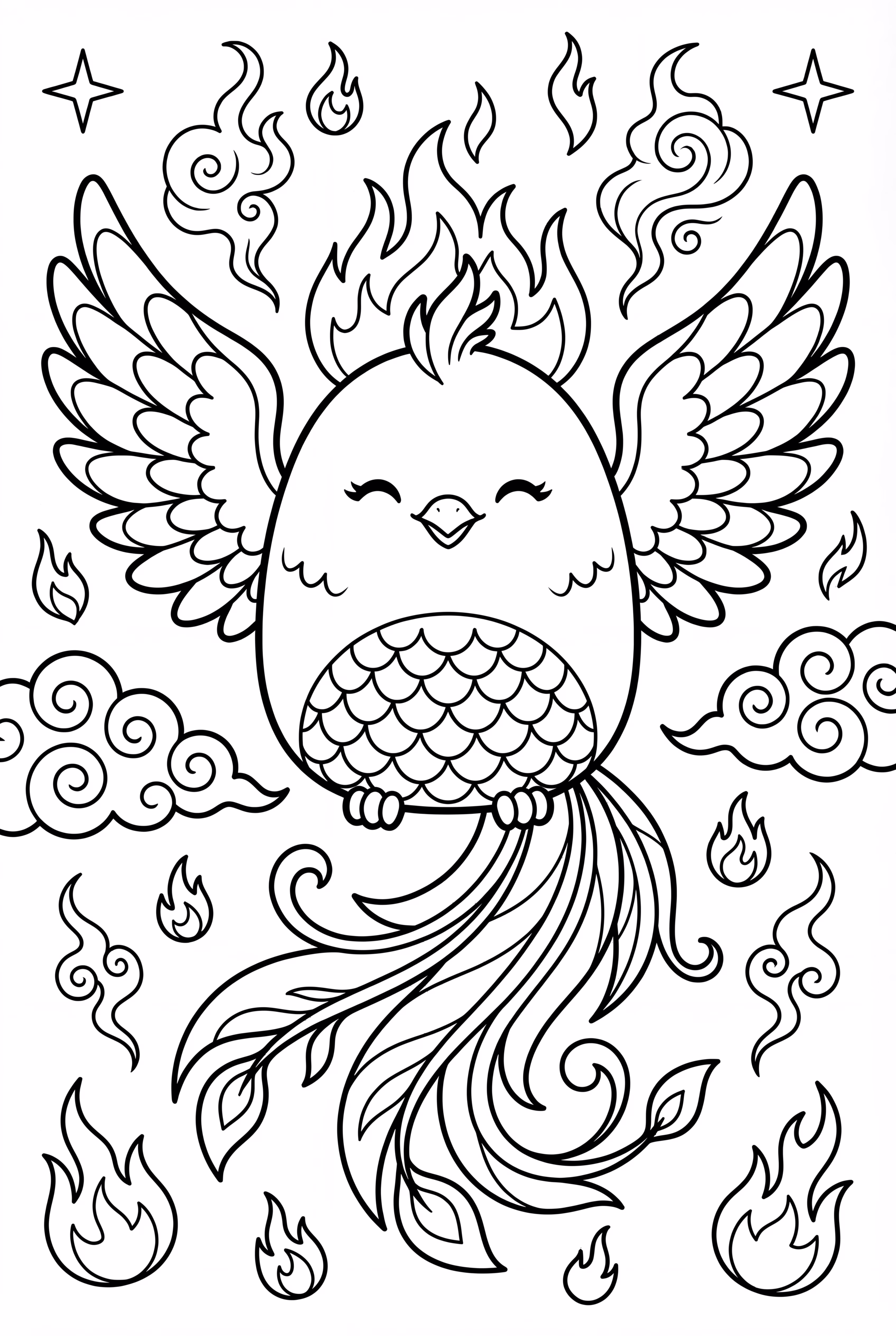 Squishmallow Rare Phoenix Rising From Flames