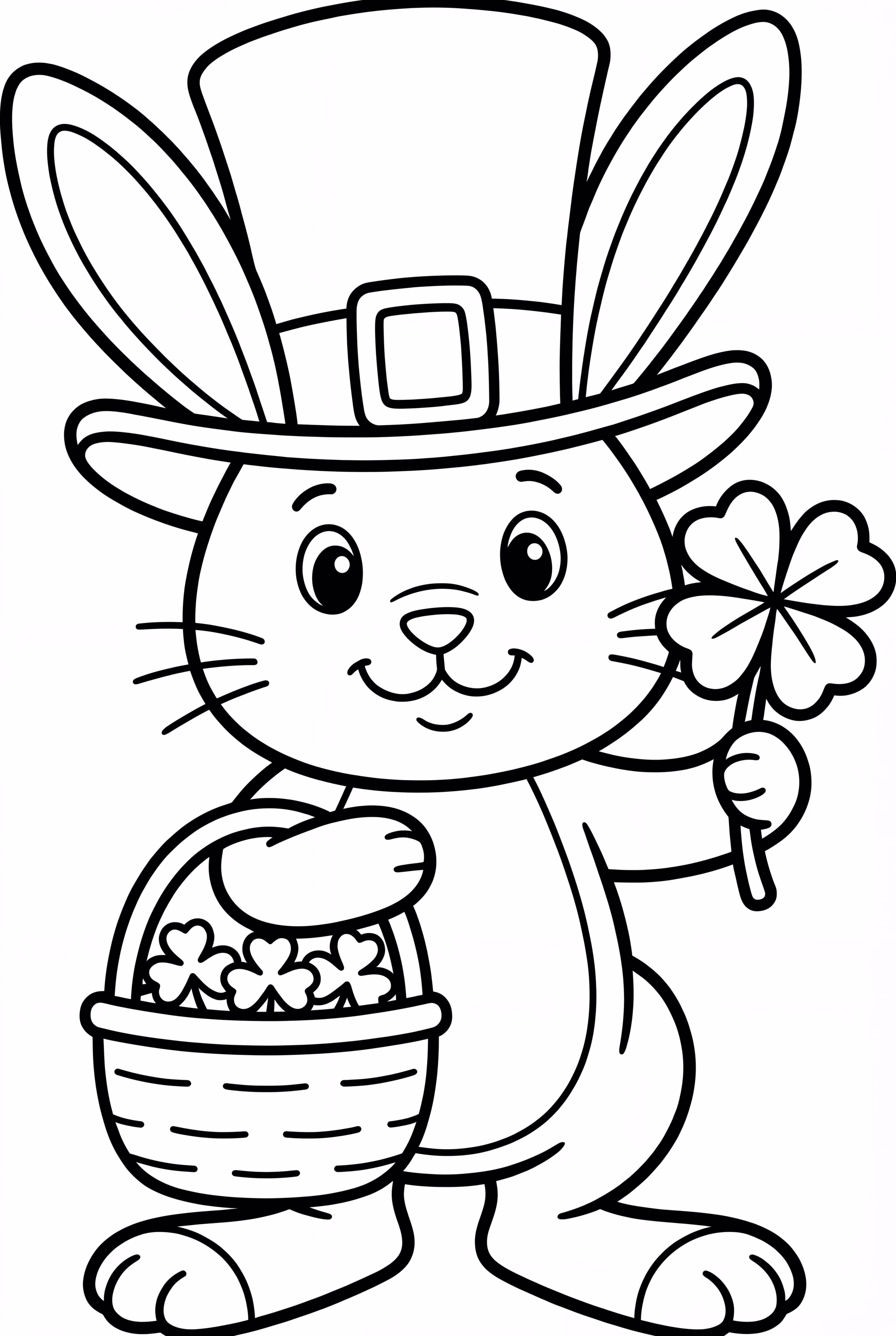 St Patrick's Day Bunny With Basket