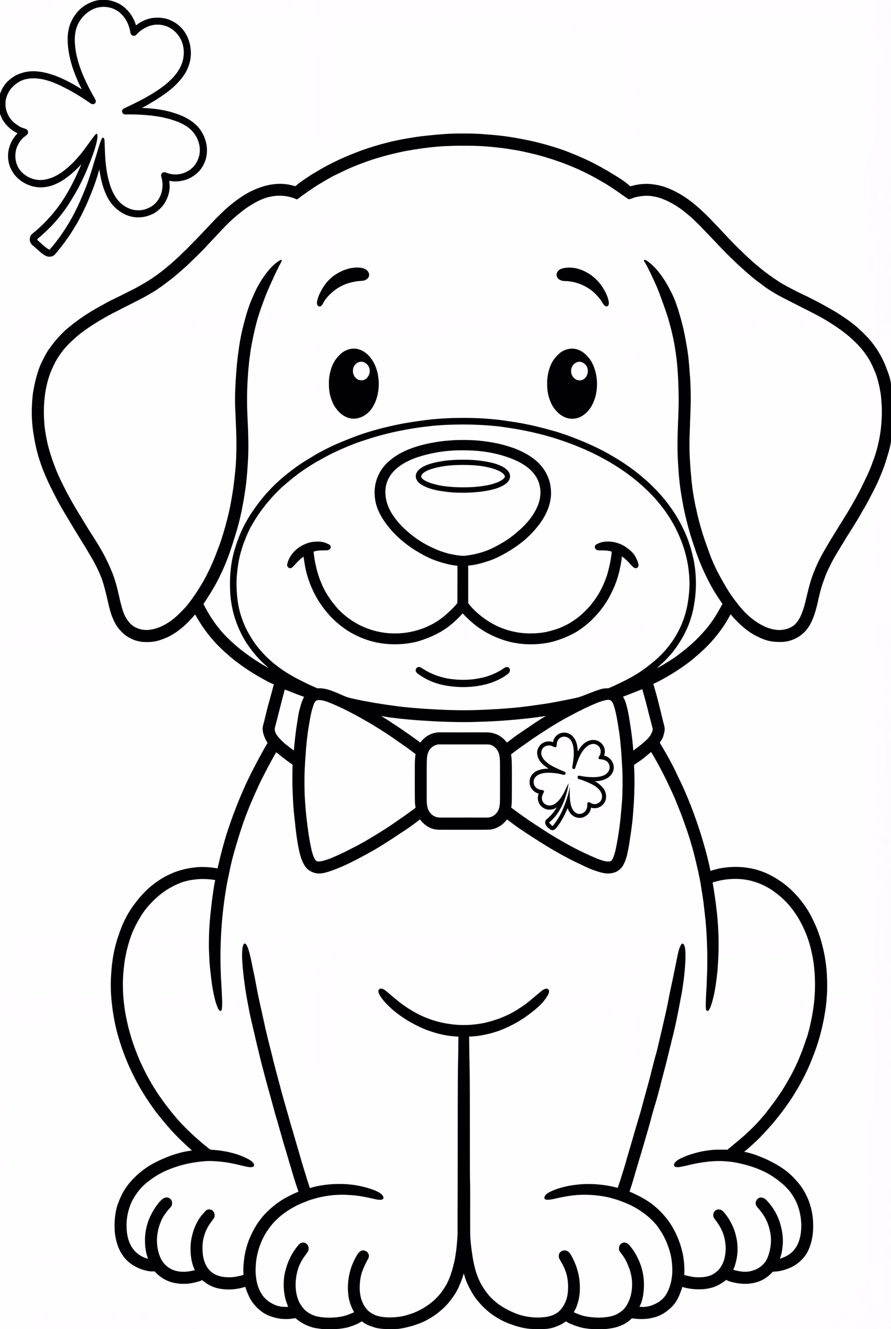 St Patrick's Day Dog Wearing Bowtie