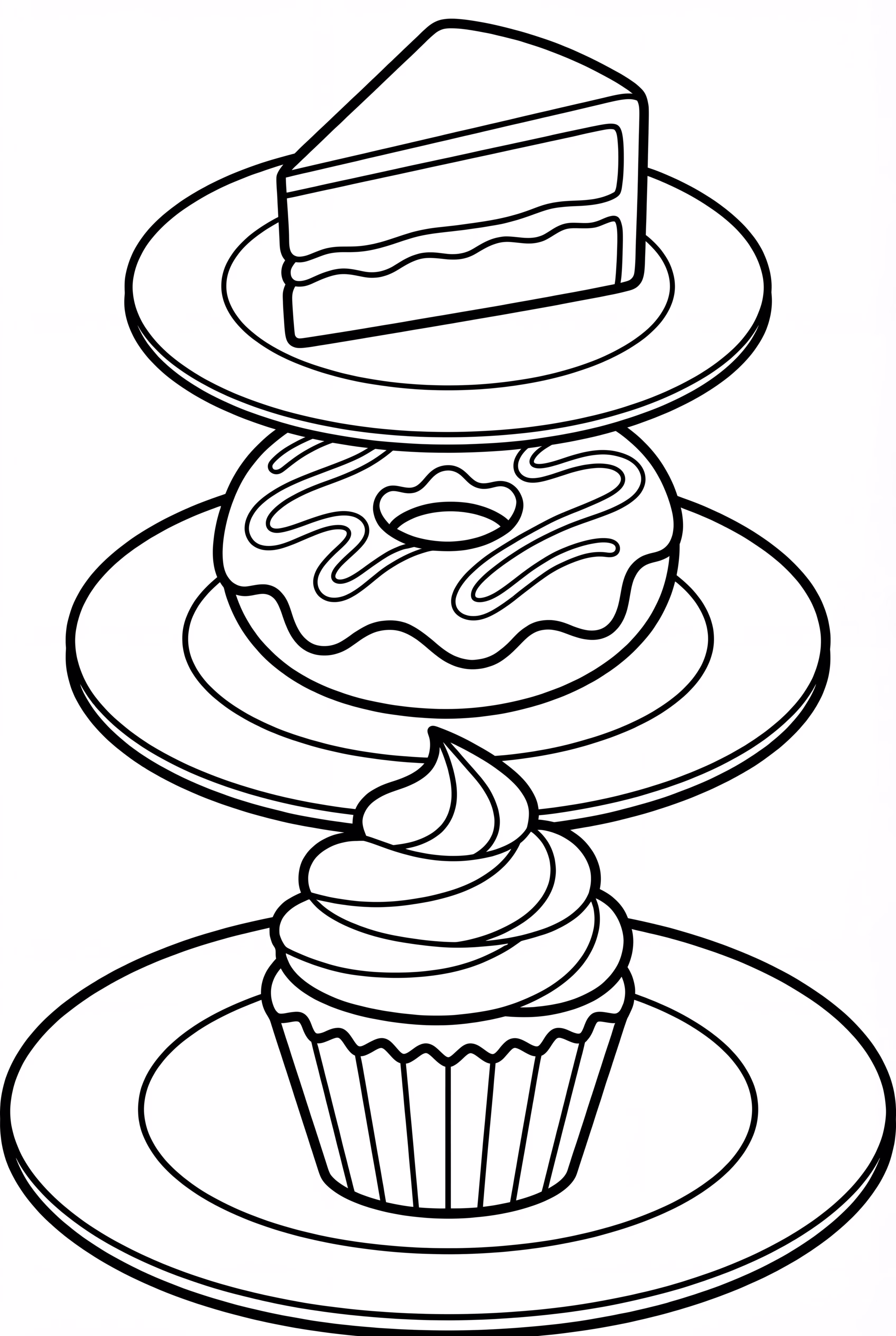 Stapelteller für Desserts hoch