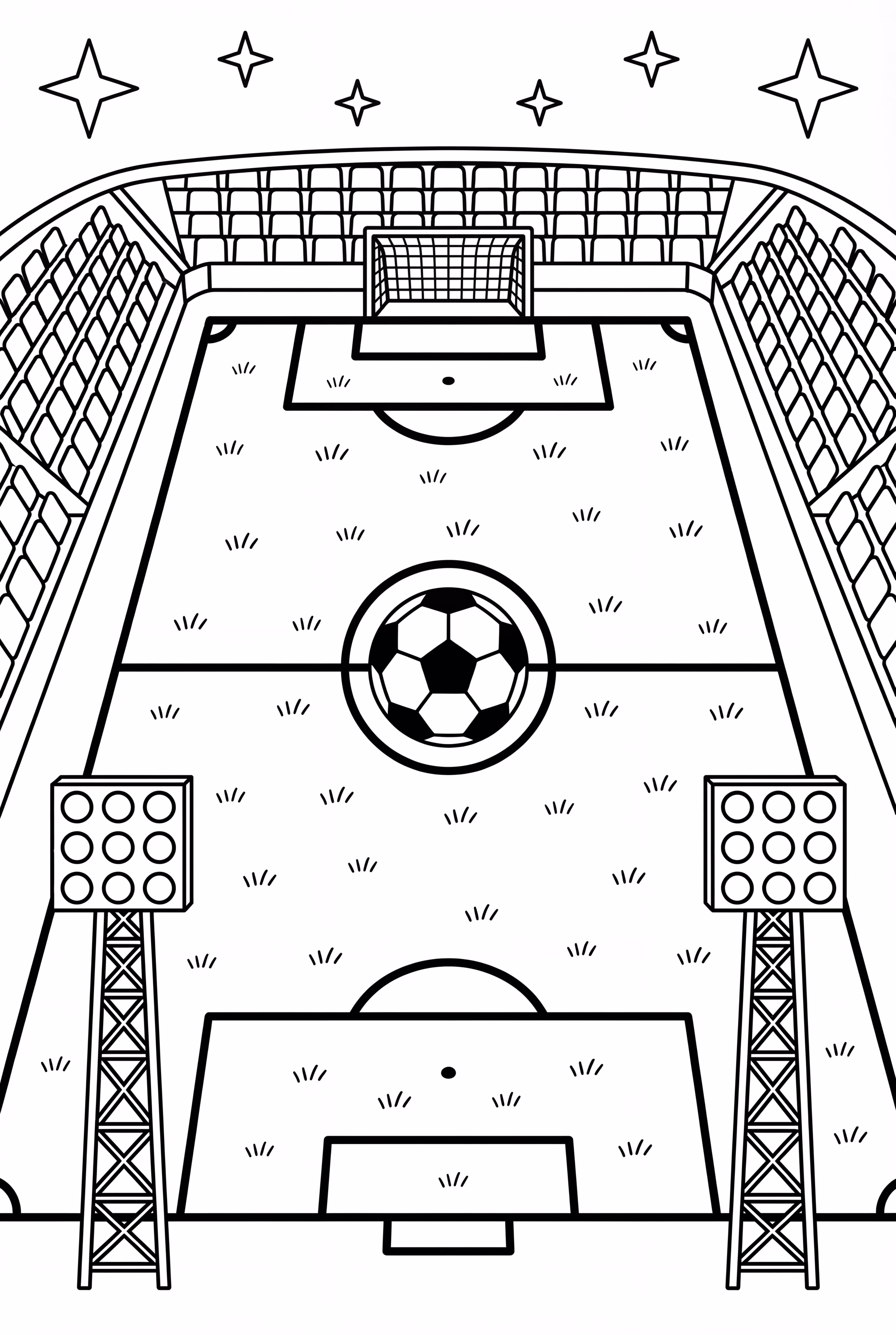 Stadium Lights Over Soccer Field