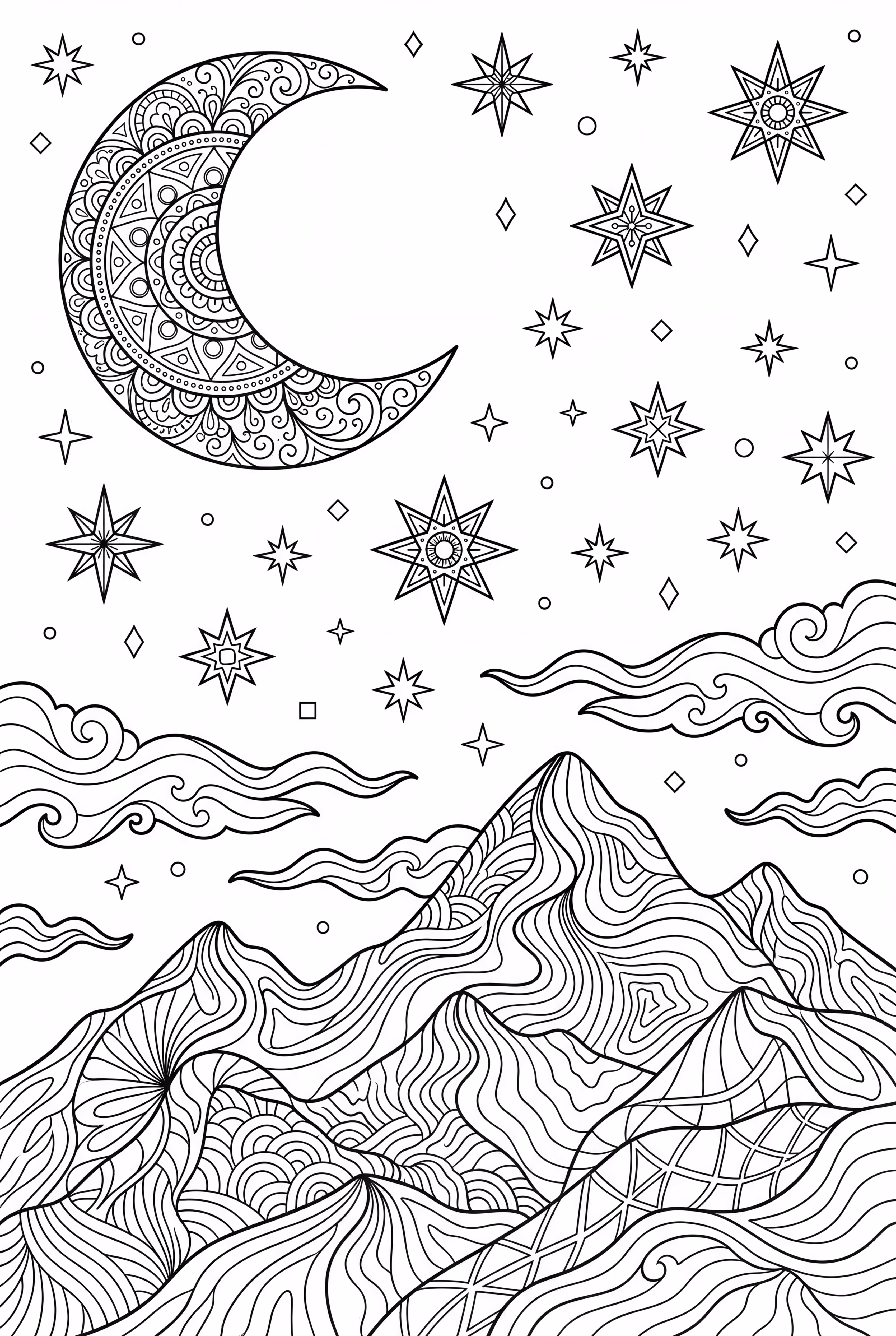 Star and Moon Dance in the Sky