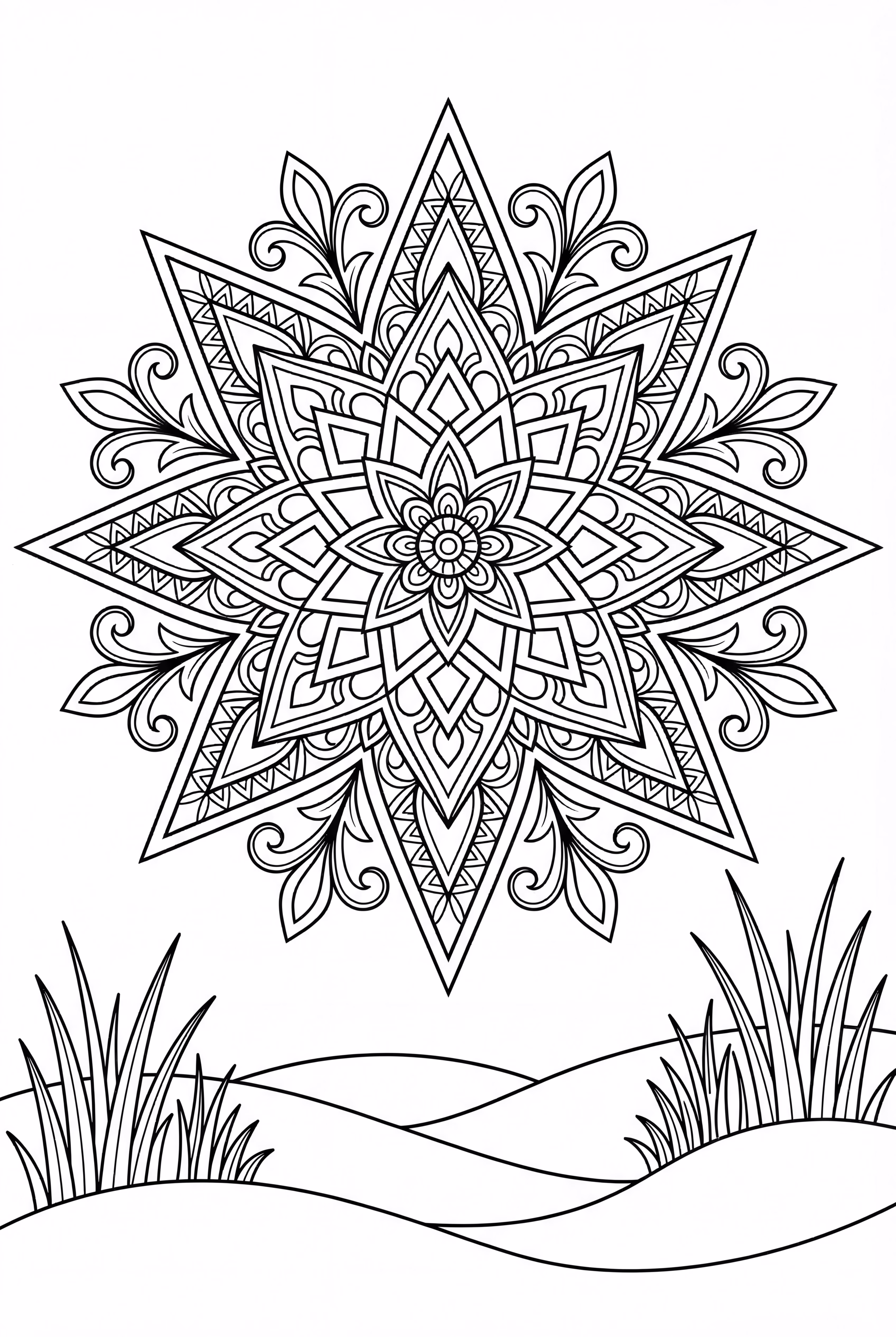 星形曼陀罗与复杂图案