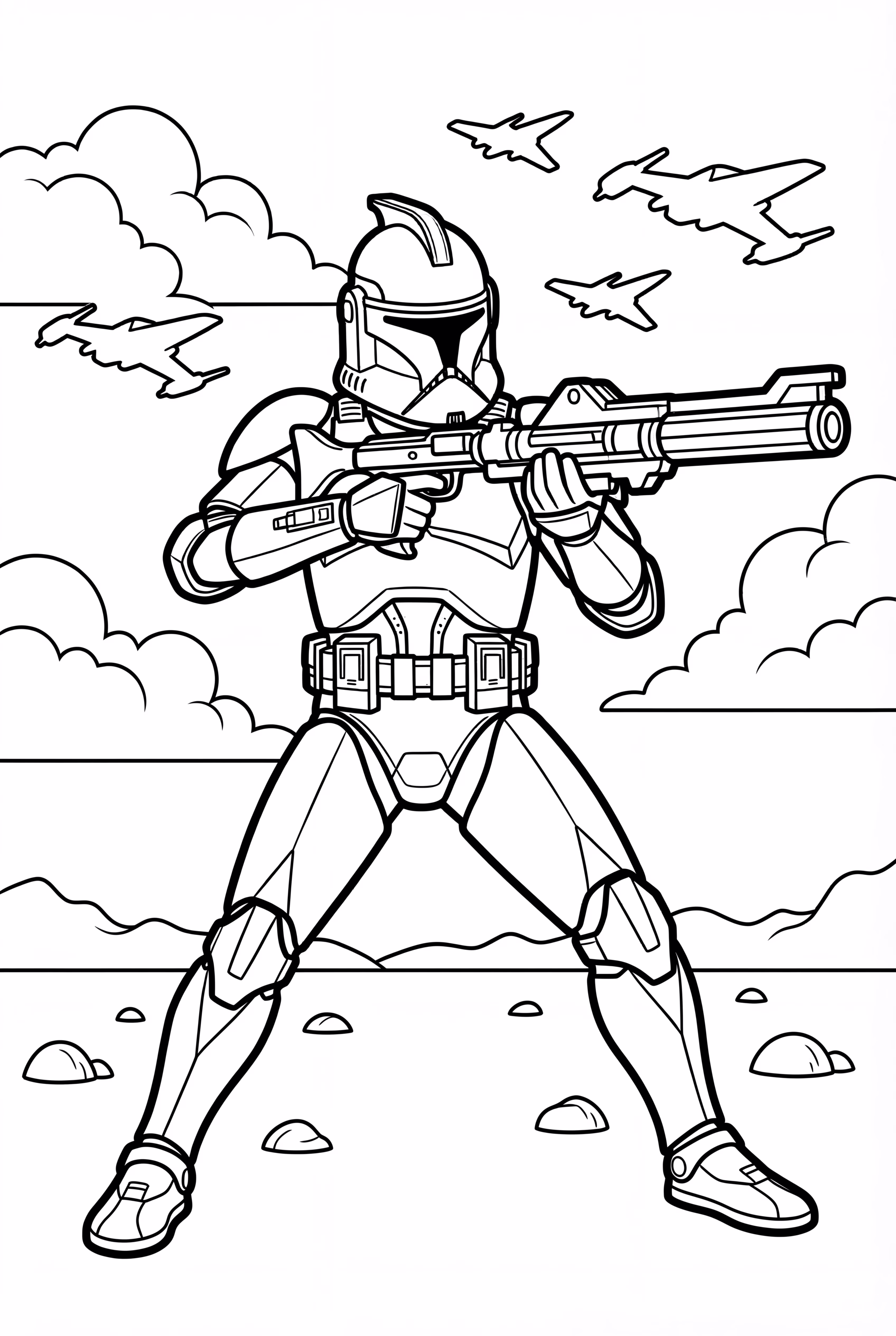 Star Wars A Clone Trooper in Action