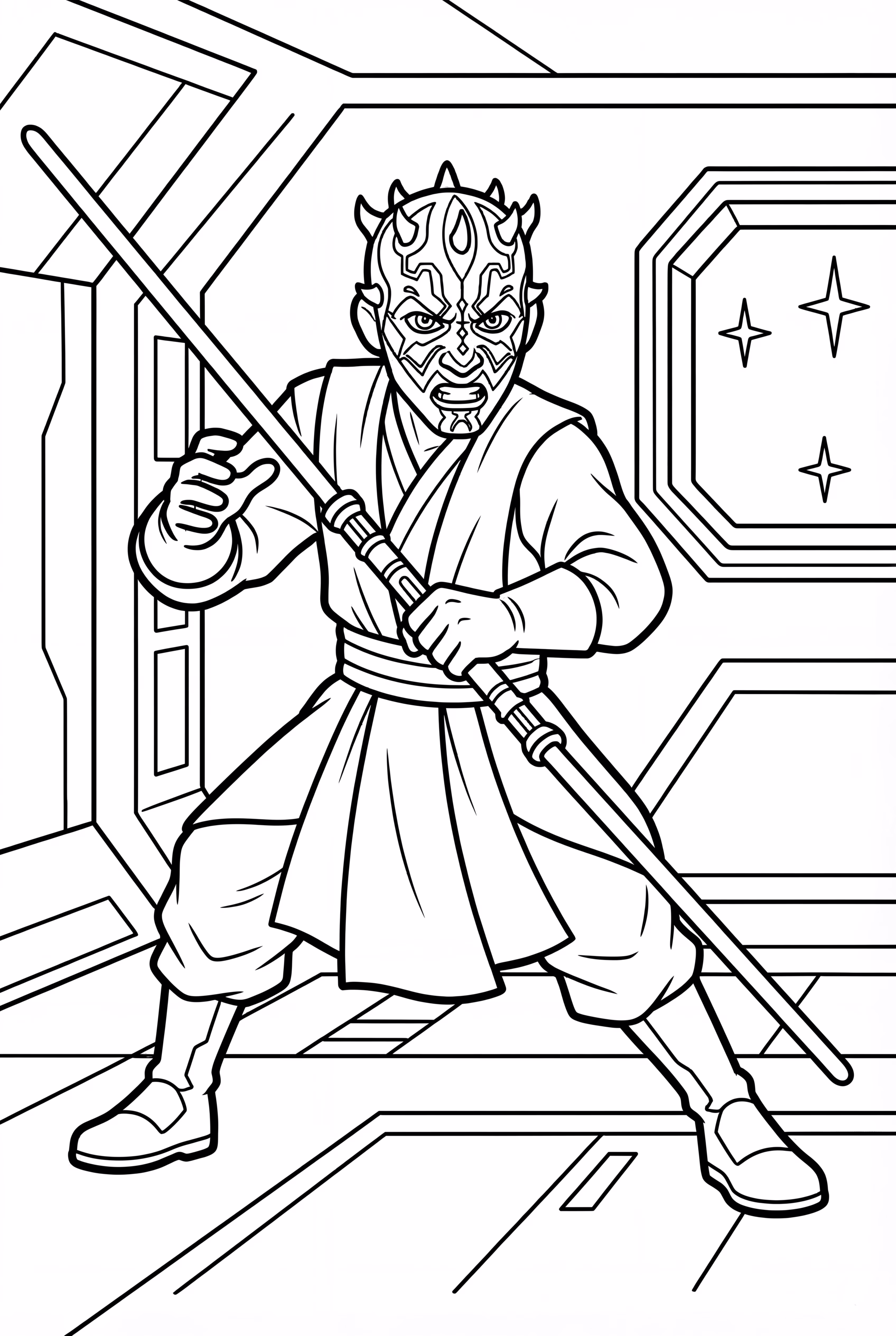 Star Wars Darth Maul with Double Lightsaber