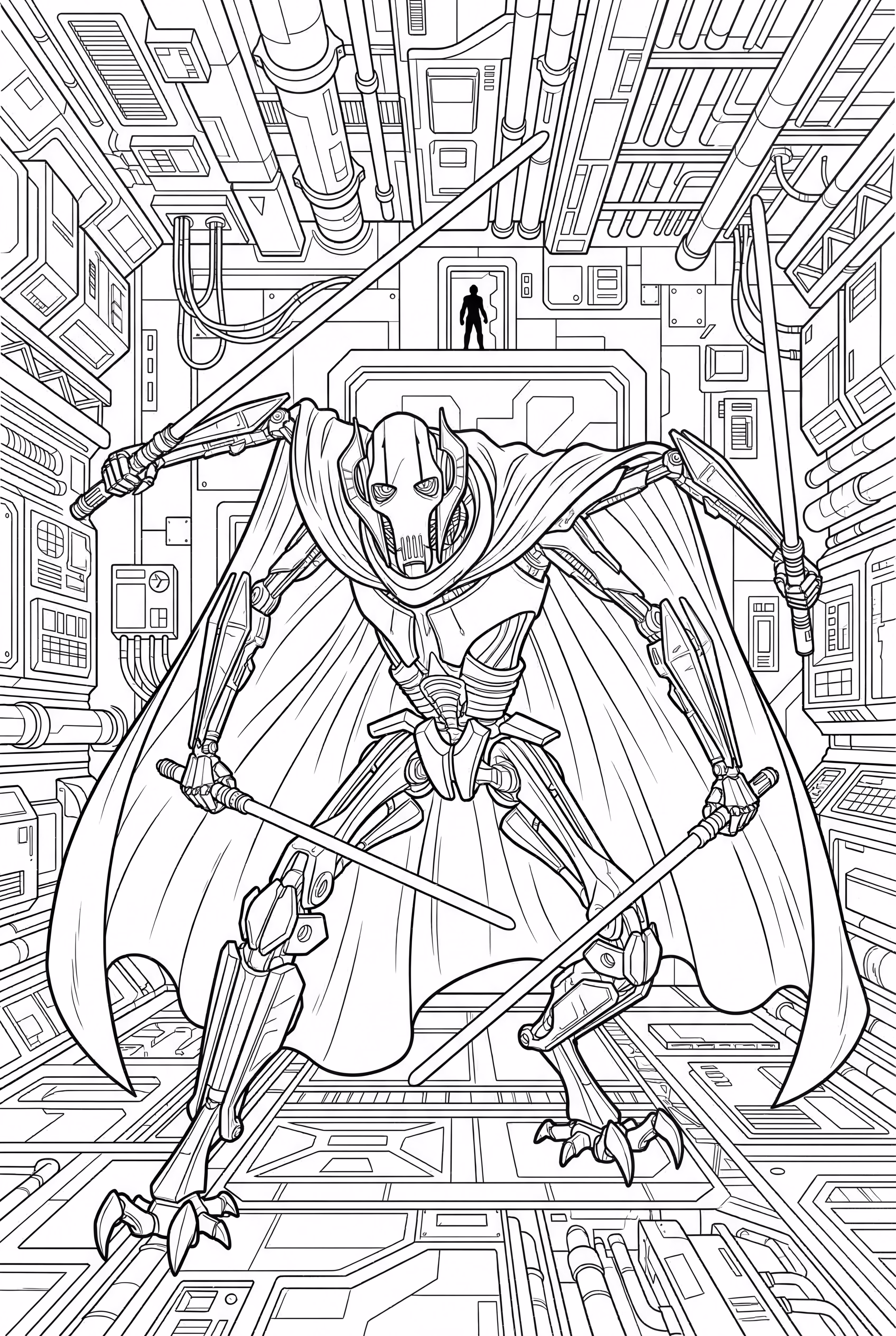 Star Wars General Grievous with Four Lightsabers